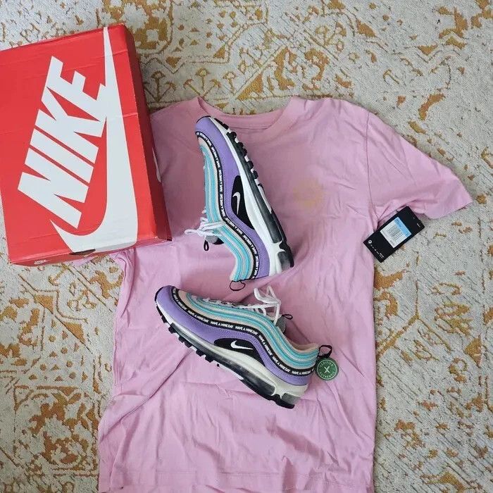 Nike Air Max 97 "Have A Nike Day" size 9.5 (BONUS SHIRT) Size US 9.5 / EU 42-43 - 2 Thumbnail