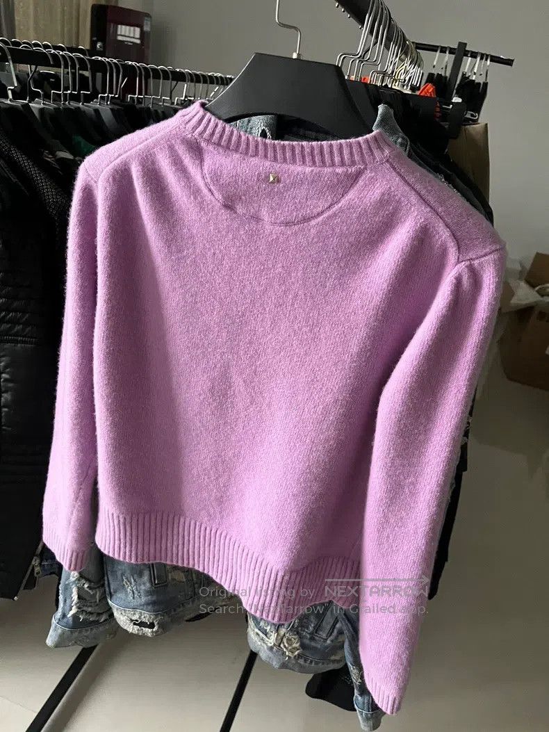 Valentino Valentino Heavy beaded embroidered wool and cashmere sweat Size M / US 6-8 / IT 42-44 - 4 Thumbnail