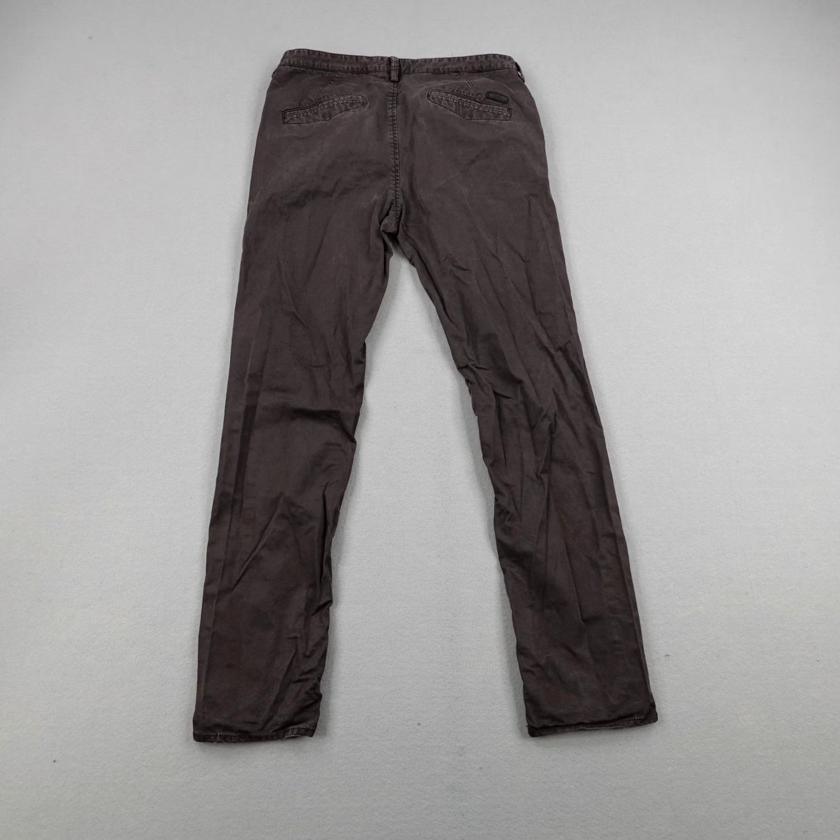 Hugo Boss Hugo Boss Mens 34R Brown Chino Slim Straight Twill Trousers Cotton Commute Pants Size US 34 / EU 50 - 4 Thumbnail