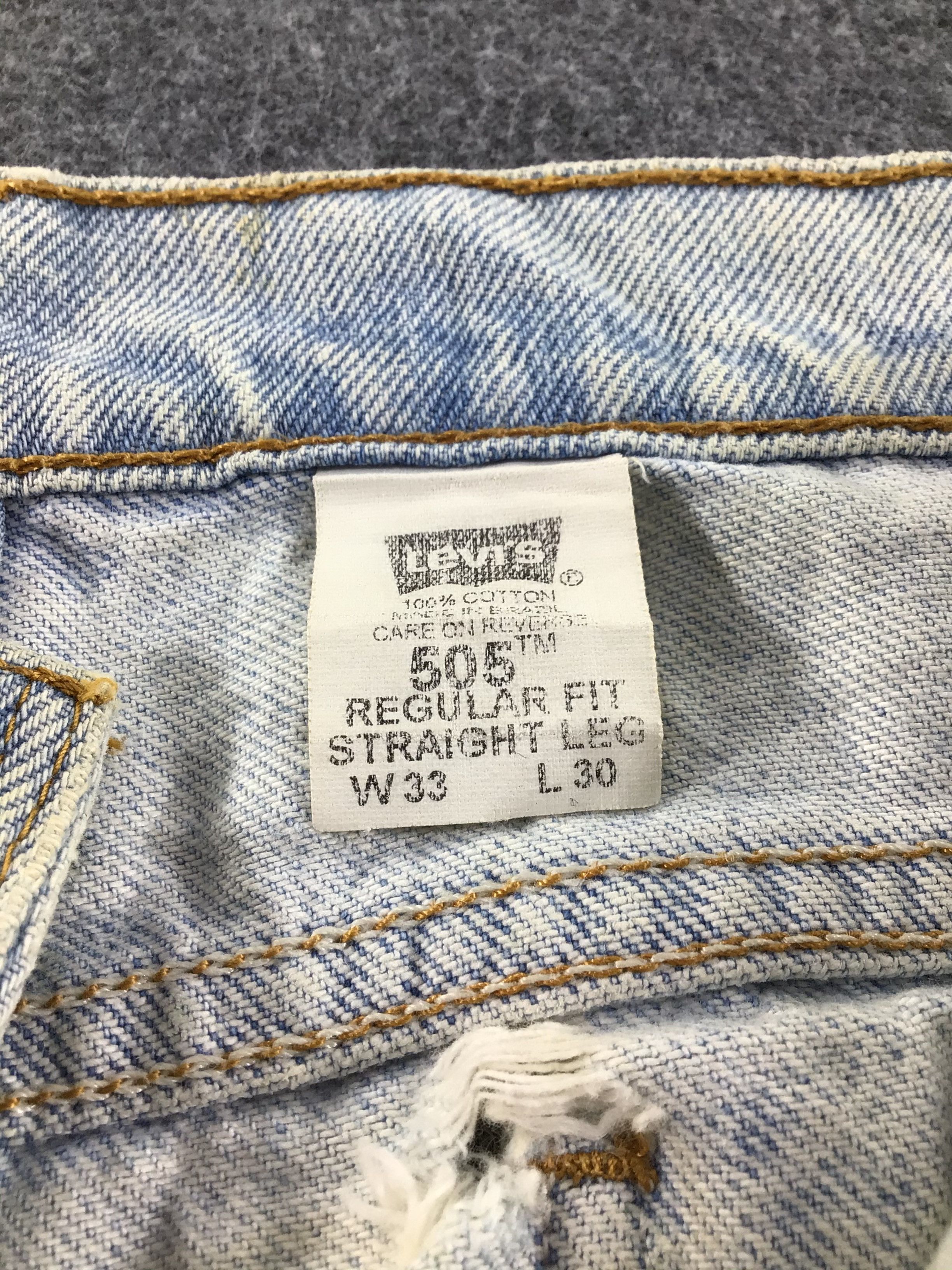 Levi's Vintage Levis 505 Orange Tab Jeans-J562 Size US 34 / EU 50 - 10 Thumbnail