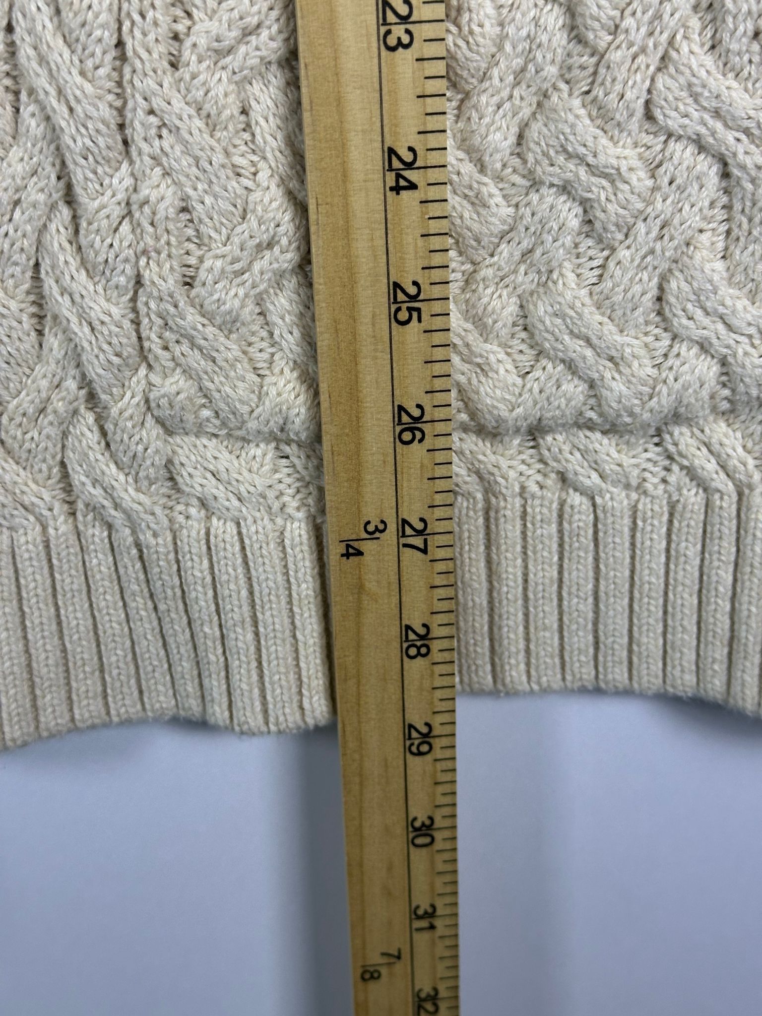 Other Jeanne Pierre Sweater Women L Cream Cable Knit Tunic Pocket Size L / US 10 / IT 46 - 6 Thumbnail