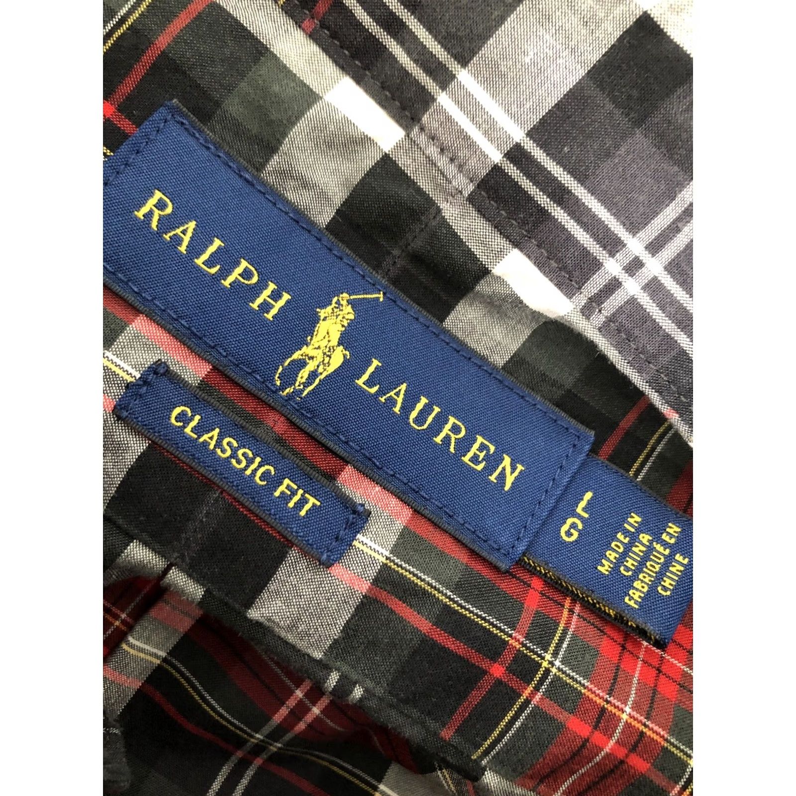 Ralph Lauren Ralph Lauren Shirt - Embroidered Plaid Check Classic Fit L Long Sleeve Button-Up Red White Black Yellow) Size US L / EU 52-54 / 3 - 5 Thumbnail