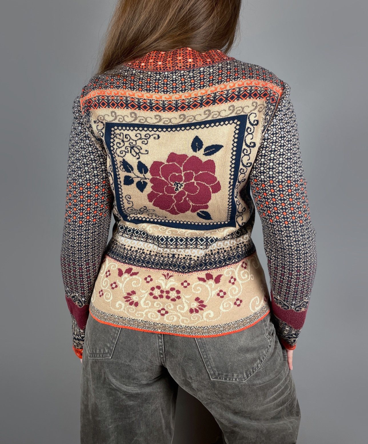 Other Women's IVKO Morocco Pattern Knit Cotton Sweater Size 40 L Size L / US 10 / IT 46 - 10 Thumbnail