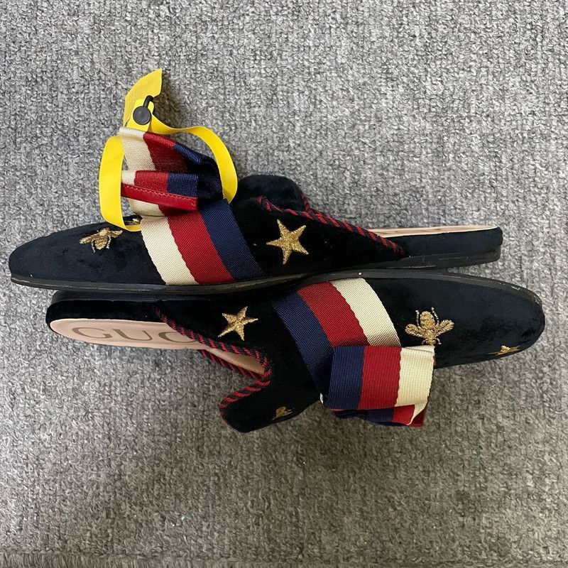 Gucci Gucci Embroidered Velvet Slippers with Bee Size US 6.5 / EU 39-40 - 7 Thumbnail