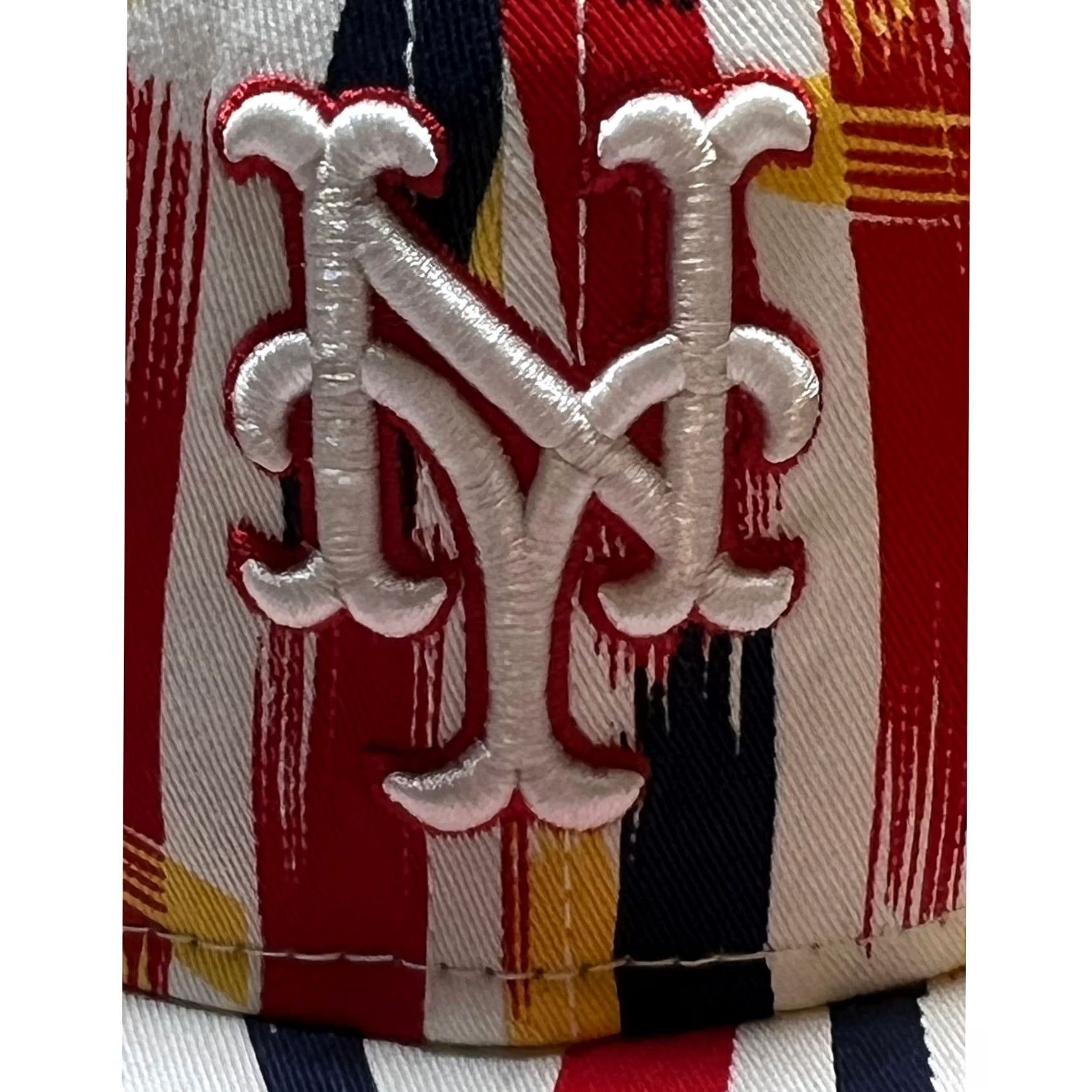 New Era New Era Mets Hat Mens 7 5/8 Multicolor Abstract Brushstroke 59FIFTY MLB Cap Size ONE SIZE - 3 Thumbnail
