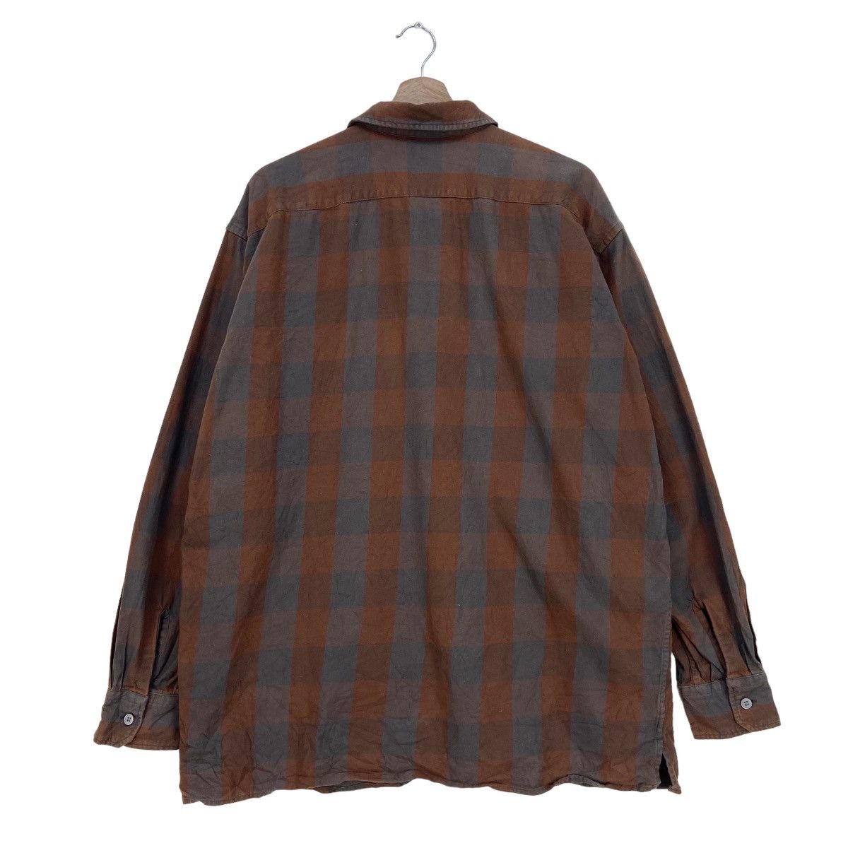 Lemaire × Uniqlo Lemaire X Uniqlo Classic Old School Brown Check Button Down Size US L / EU 52-54 / 3 - 3 Thumbnail