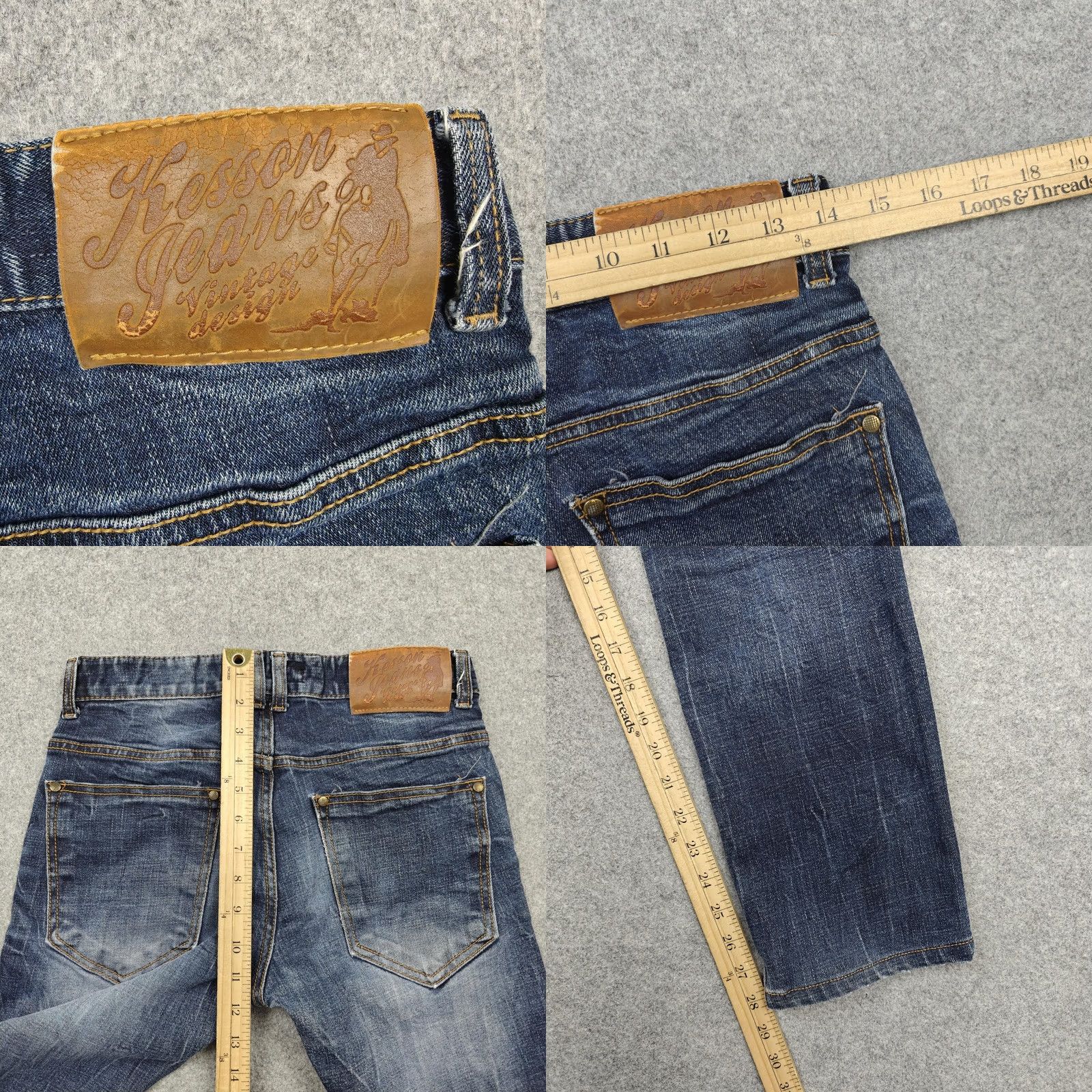 Denime Kesson Jeans Womens 30 Blue Medium Wash Slim Straight Distressed Denim Korea Size 30" / US 8 / IT 44 - 8 Thumbnail