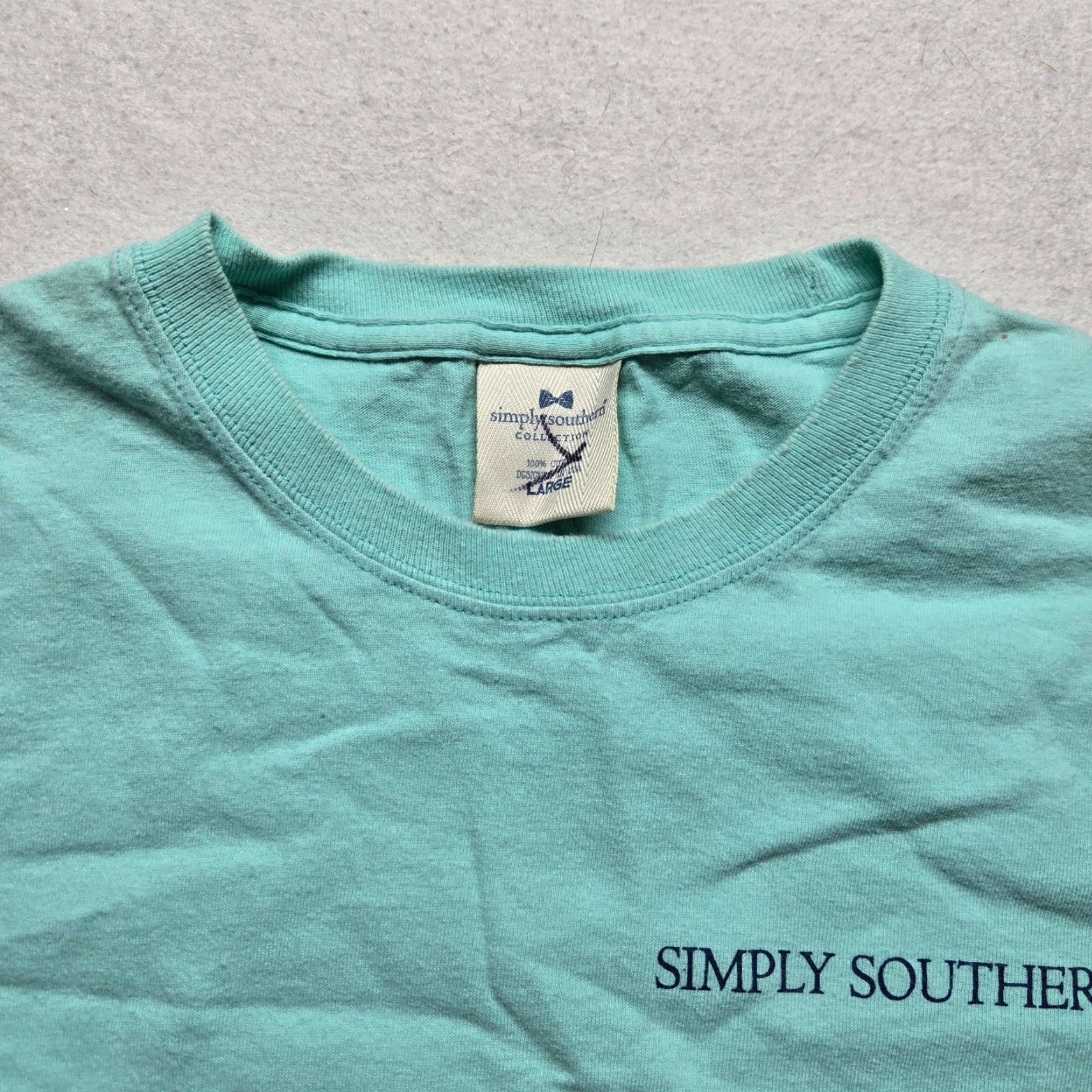 Vintage Simply Southern Shirt Men's L Seafoam Fish Theme Short Sleeve Crew Neck Size US L / EU 52-54 / 3 - 3 Thumbnail