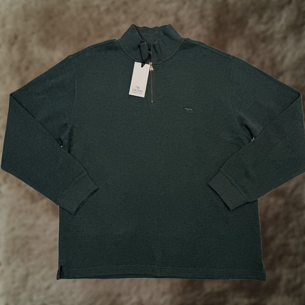 Rodd & Gunn Rodd & Gunn Sweatshirt Mens 2XL Forest Alton Ave Quarter Zip Australian Cotton 1/4 Zip Mock Neck Logo Zipper Pullover Knit Light Green 2XL Mens Size US XXL / EU 58 / 5 - 1 Thumbnail