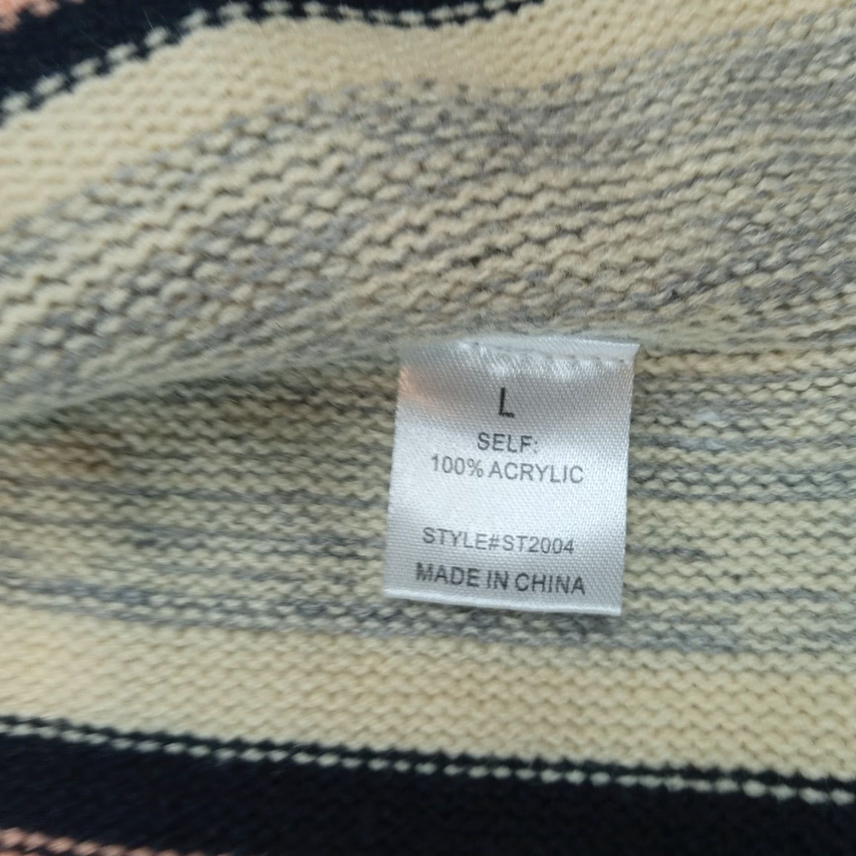 Vintage Sophie Rue Striped Cardigan Sweater Womens Large Gray Size L / US 10 / IT 46 - 6 Thumbnail