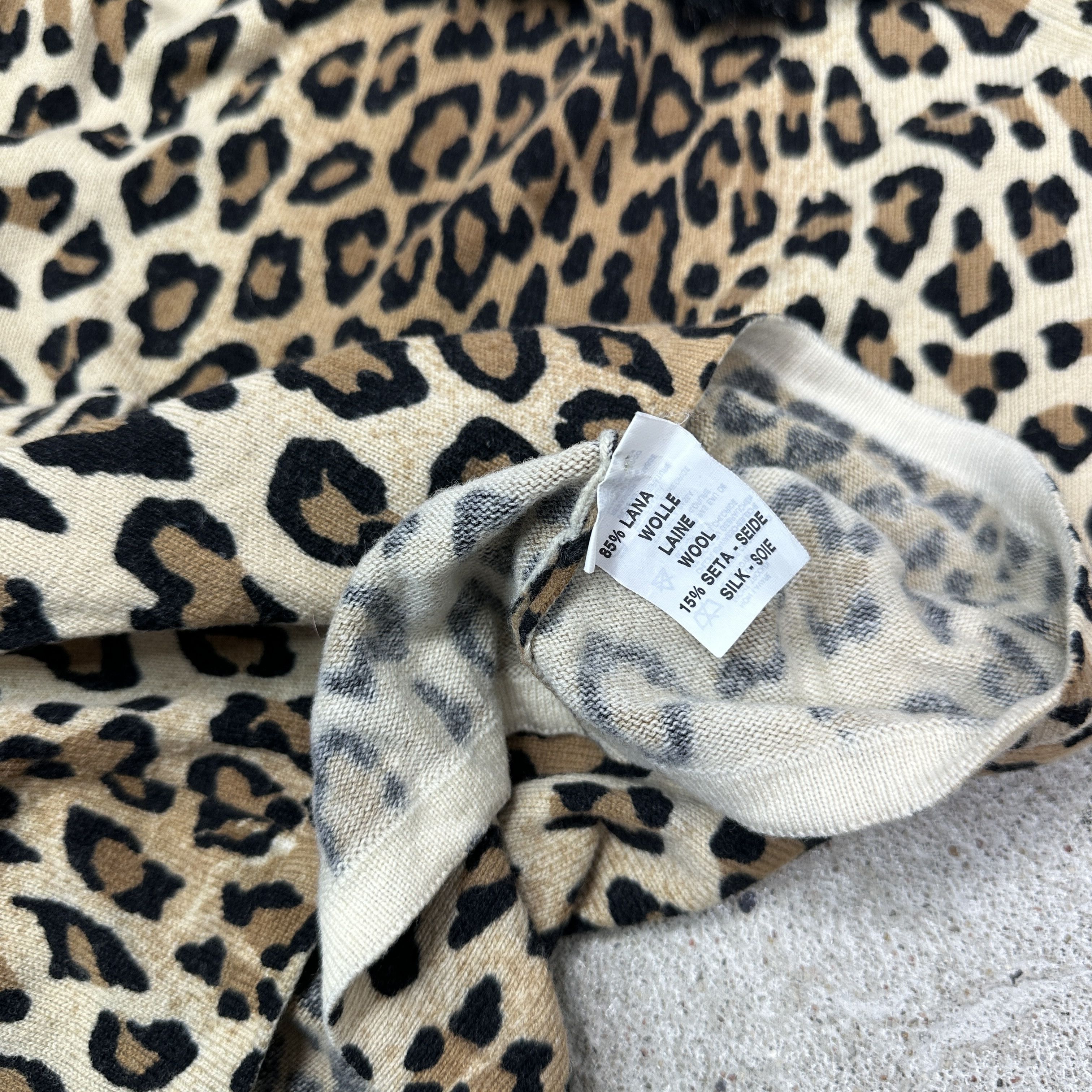 Blumarine Vintage Avant Garde Wool Silk Blumarine Cheetah Top 00s Size M / US 6-8 / IT 42-44 - 5 Thumbnail