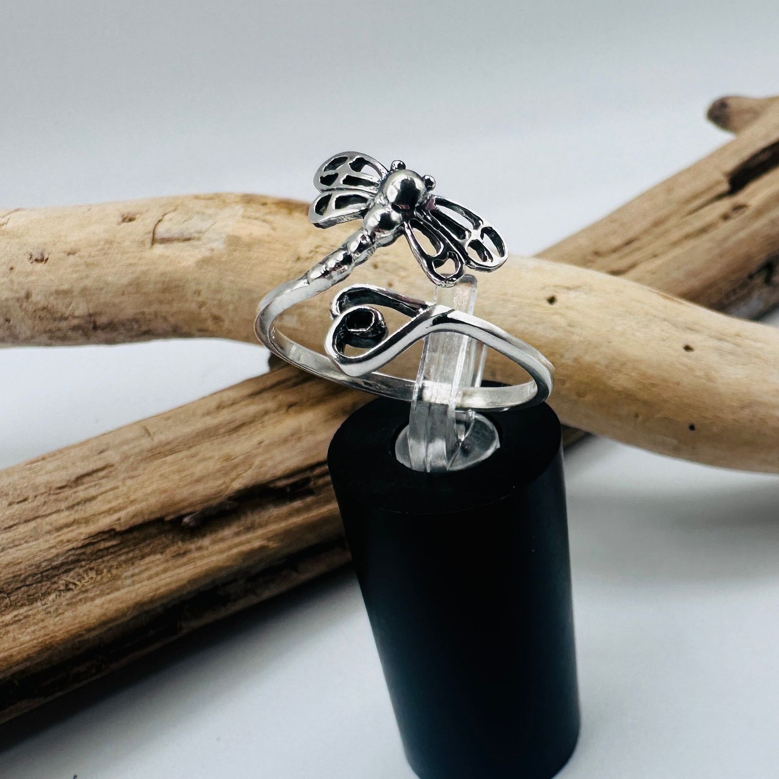 Other Dragonfly Heart Sterling Silver Ring, Oxidized Size ONE SIZE - 3 Thumbnail