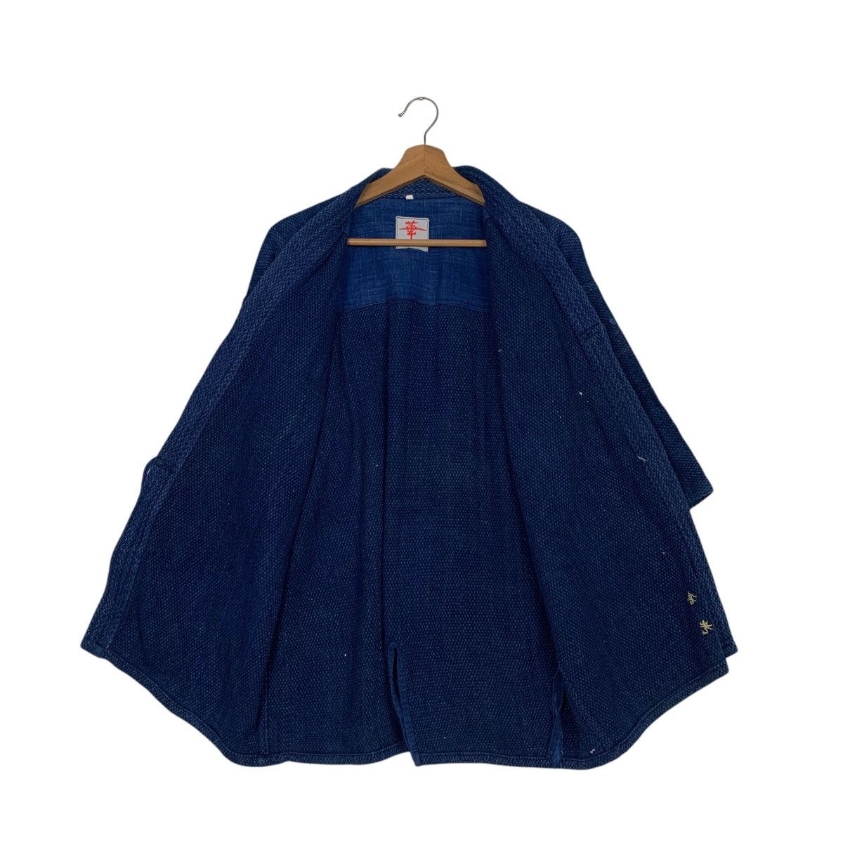 Japanese Brand Vintage 90s HANA Indigo Sashiko Thick Weave Kimono 2690-C120 Size US M / EU 48-50 / 2 - 9 Thumbnail