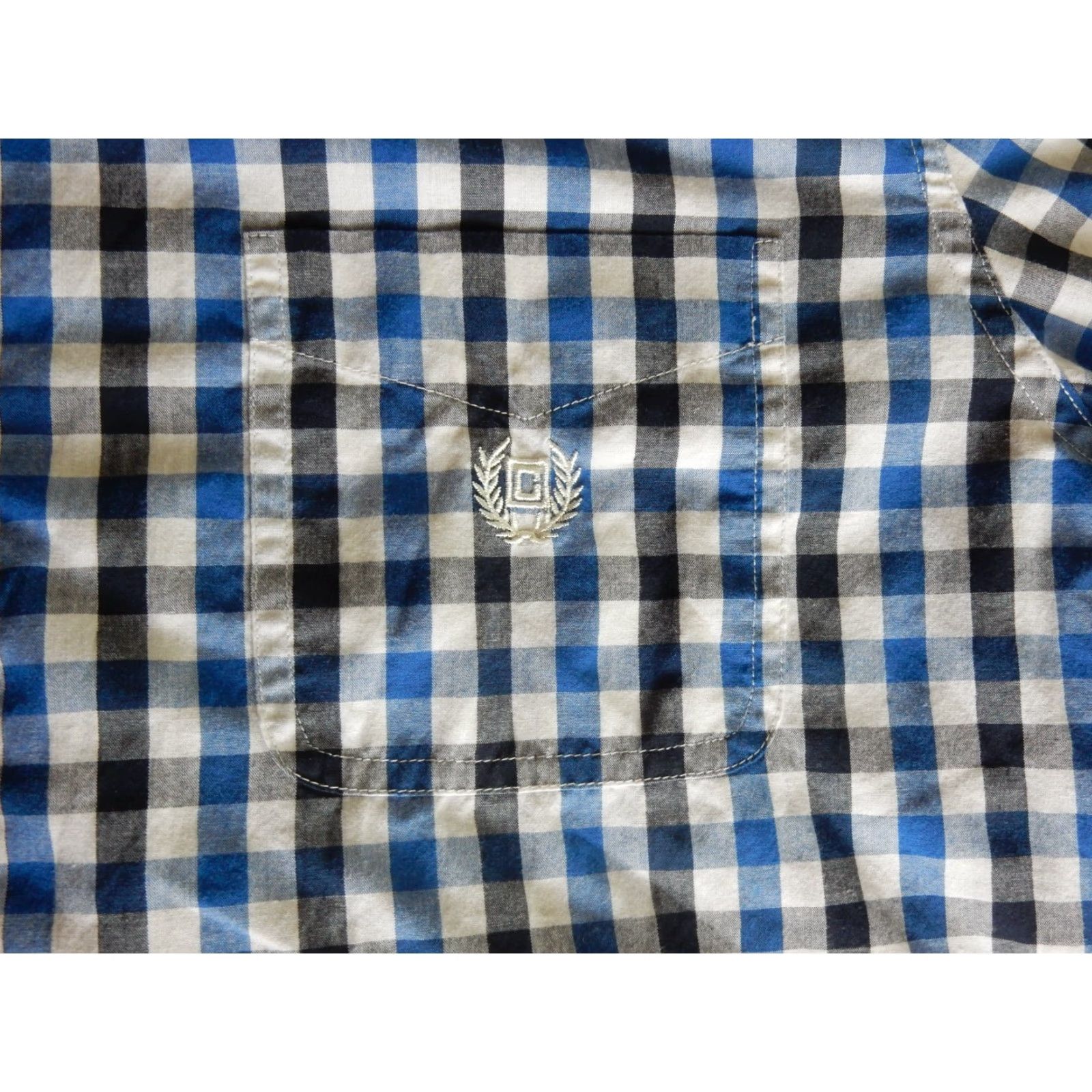 Chaps Vintage Ralph Lauren Chaps Men's Short Sleeve Plaid Cotton Blend Button-Front Shirt XL Blue Size US XL / EU 56 / 4 - 3 Thumbnail