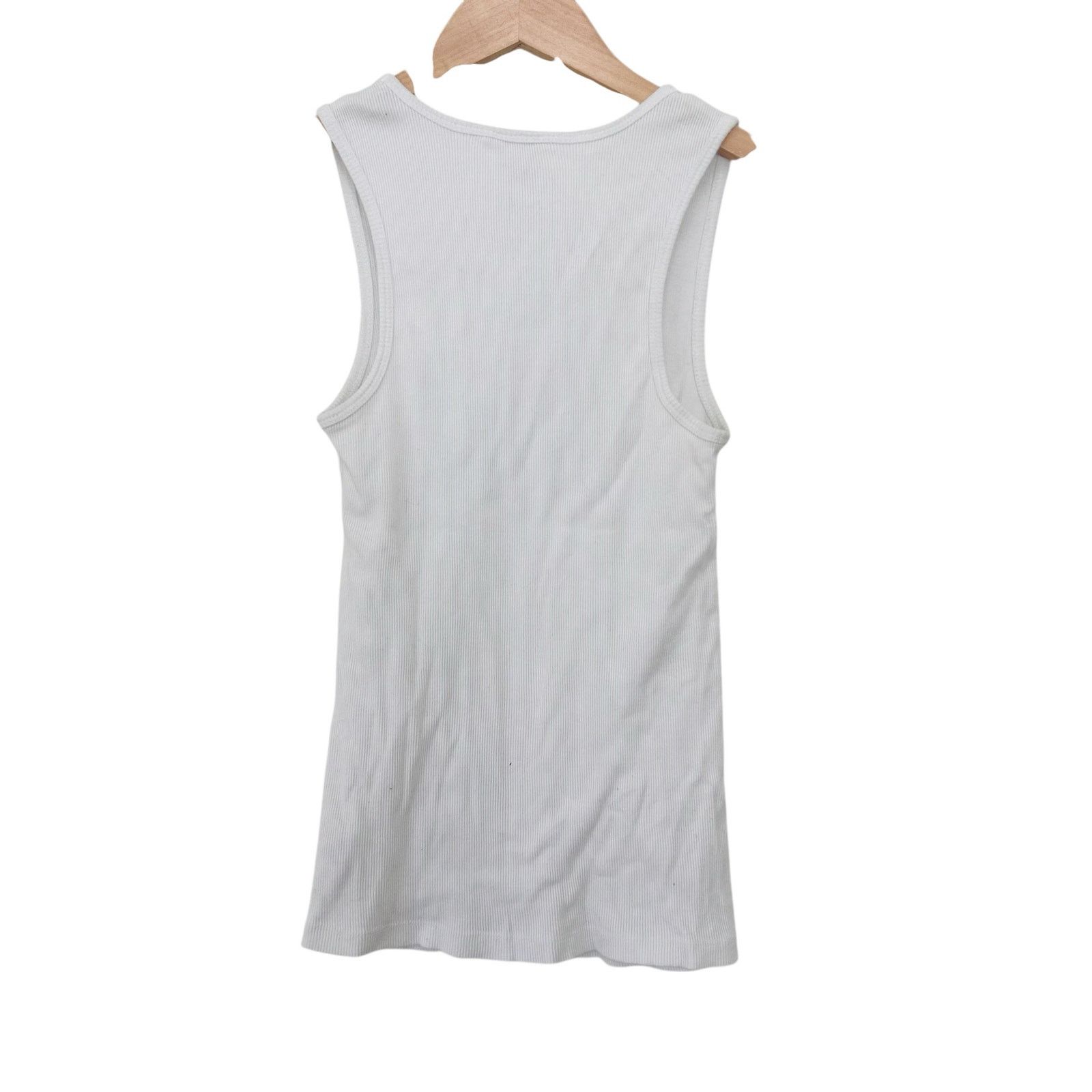 Guess Guess Y2K Rhinestone White Ribbed Tank Top Sz M Size M / US 6-8 / IT 42-44 - 4 Thumbnail