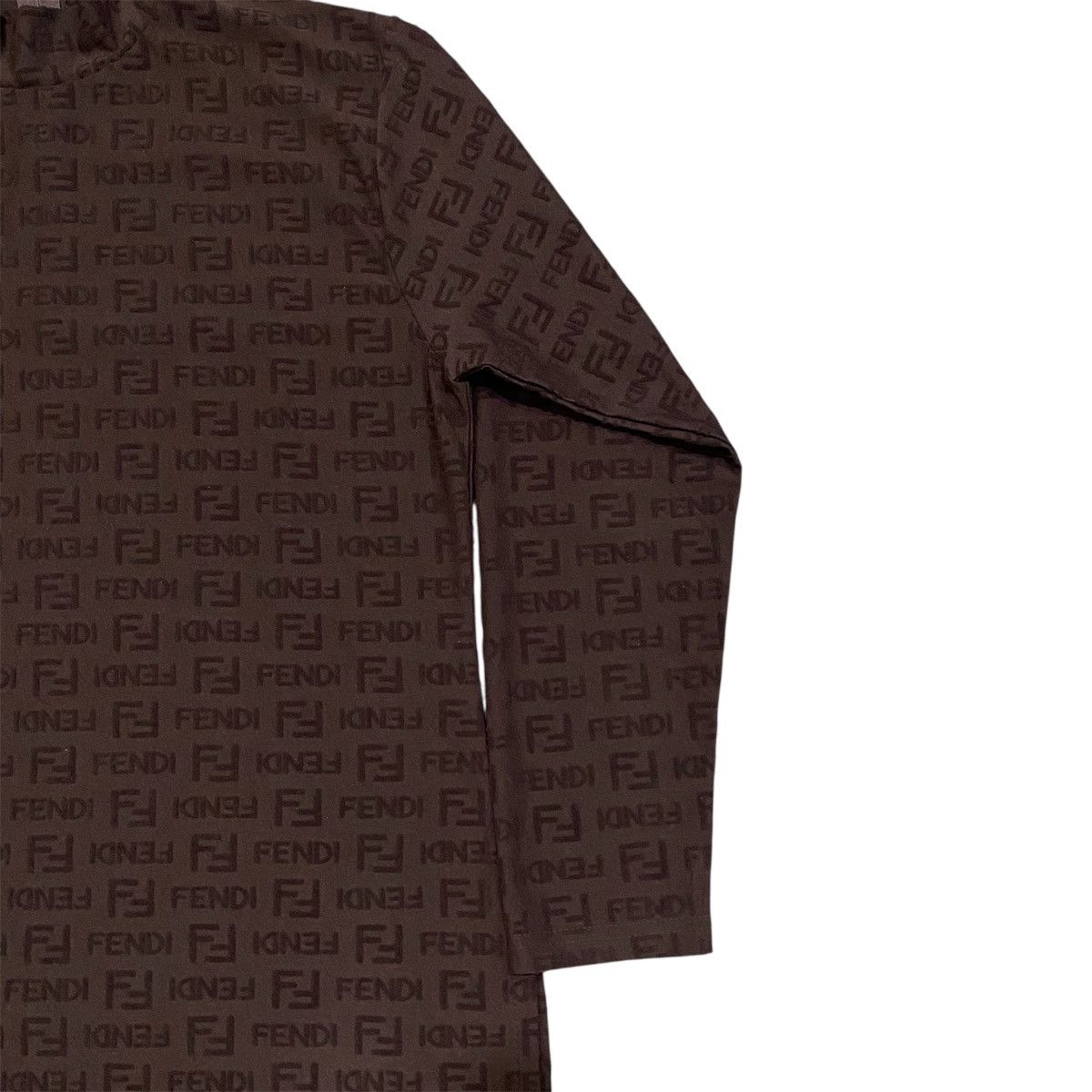Fendi ‼️LAST DROP‼️Vintage Fendi FF Monogram Zucca Print Zip Neck Size M / US 6-8 / IT 42-44 - 5 Thumbnail