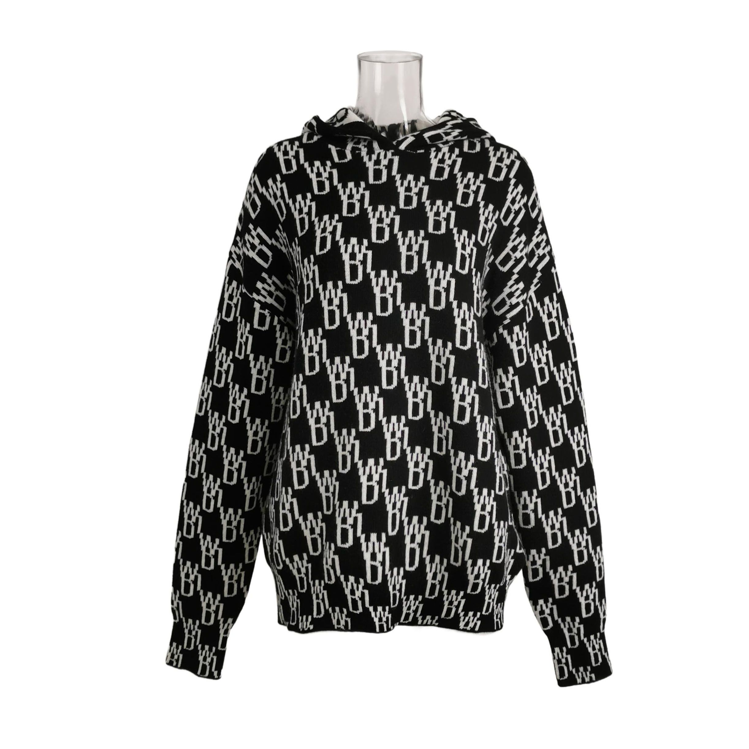 WE11DONE We11done Monogram Logo Knit Hoodie Size S Size US S / EU 44-46 / 1 - 1 Thumbnail
