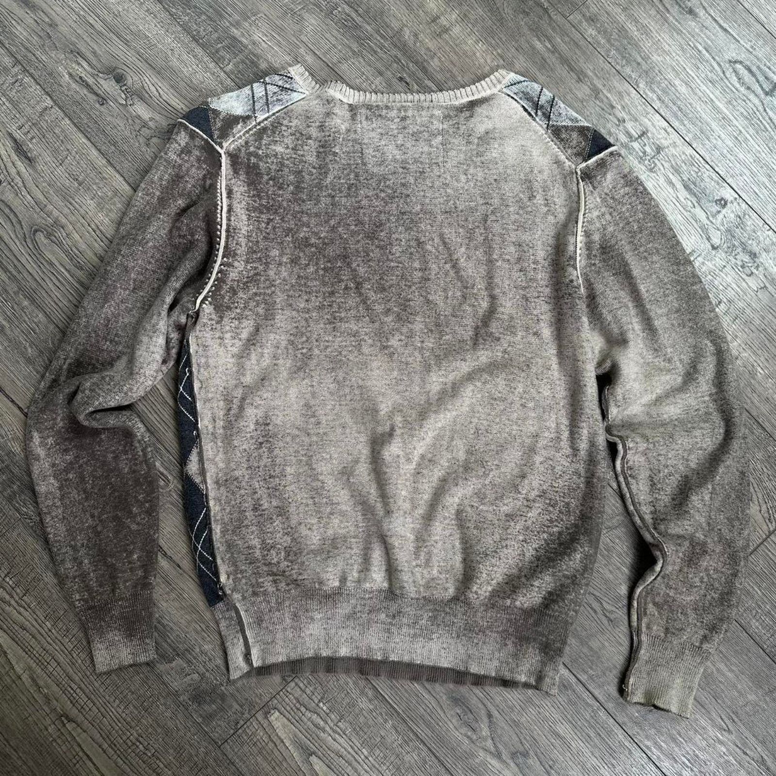 BKE Vintage Y2K BKE Grunge Preppy Overdyed Argyle Plaid Sweater Size S / US 4 / IT 40 - 5 Thumbnail
