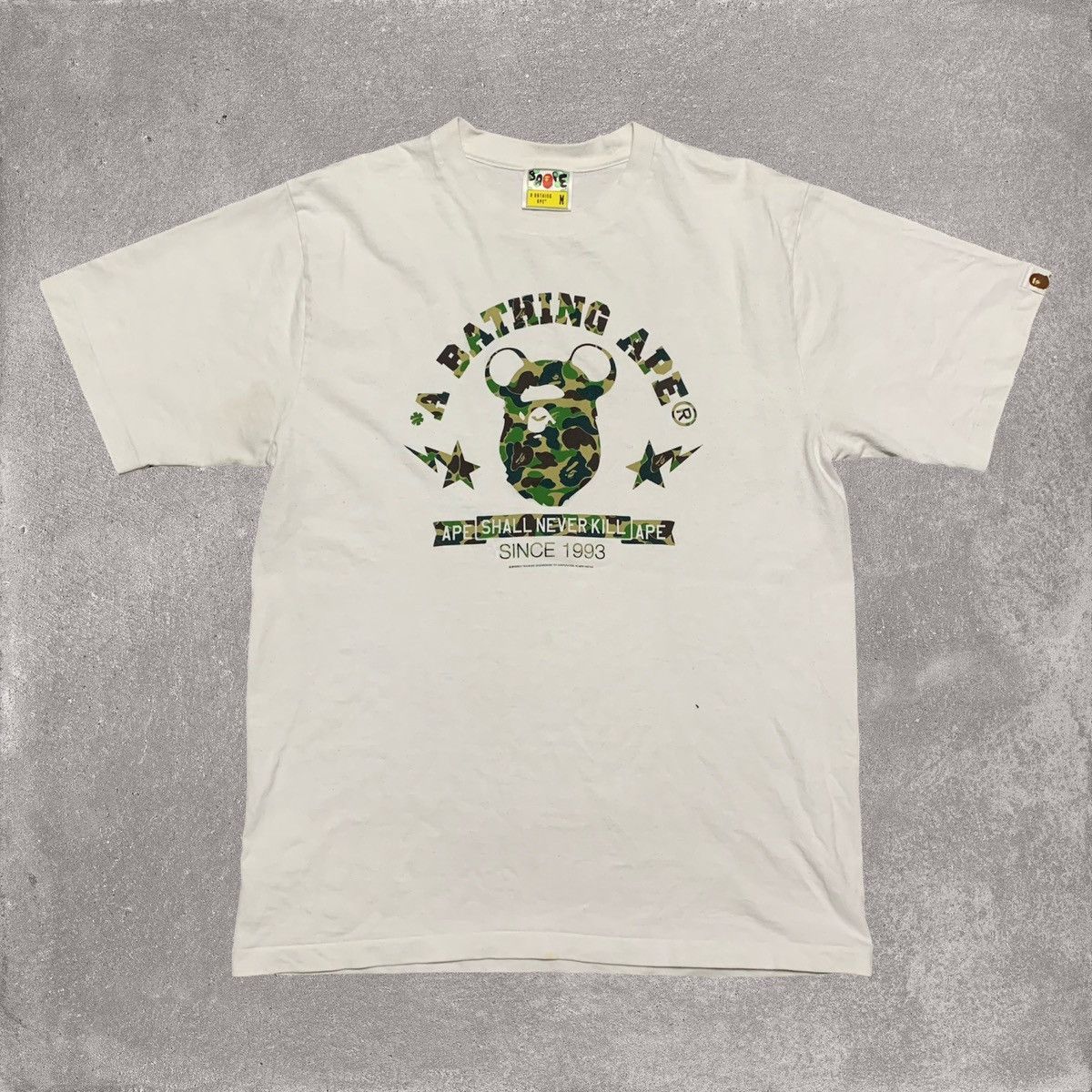 Fashion A Bathing Ape/Brick Bear T-shirt White (XL)