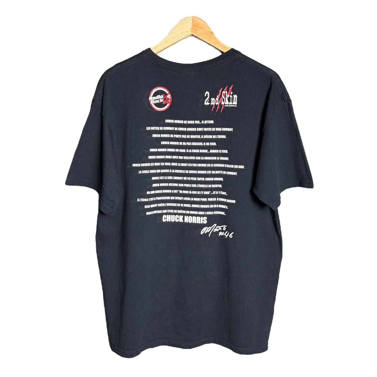 Vintage Vintage 90s Chuck Norris T-Shirt Size US XL / EU 56 / 4 - 2 Thumbnail