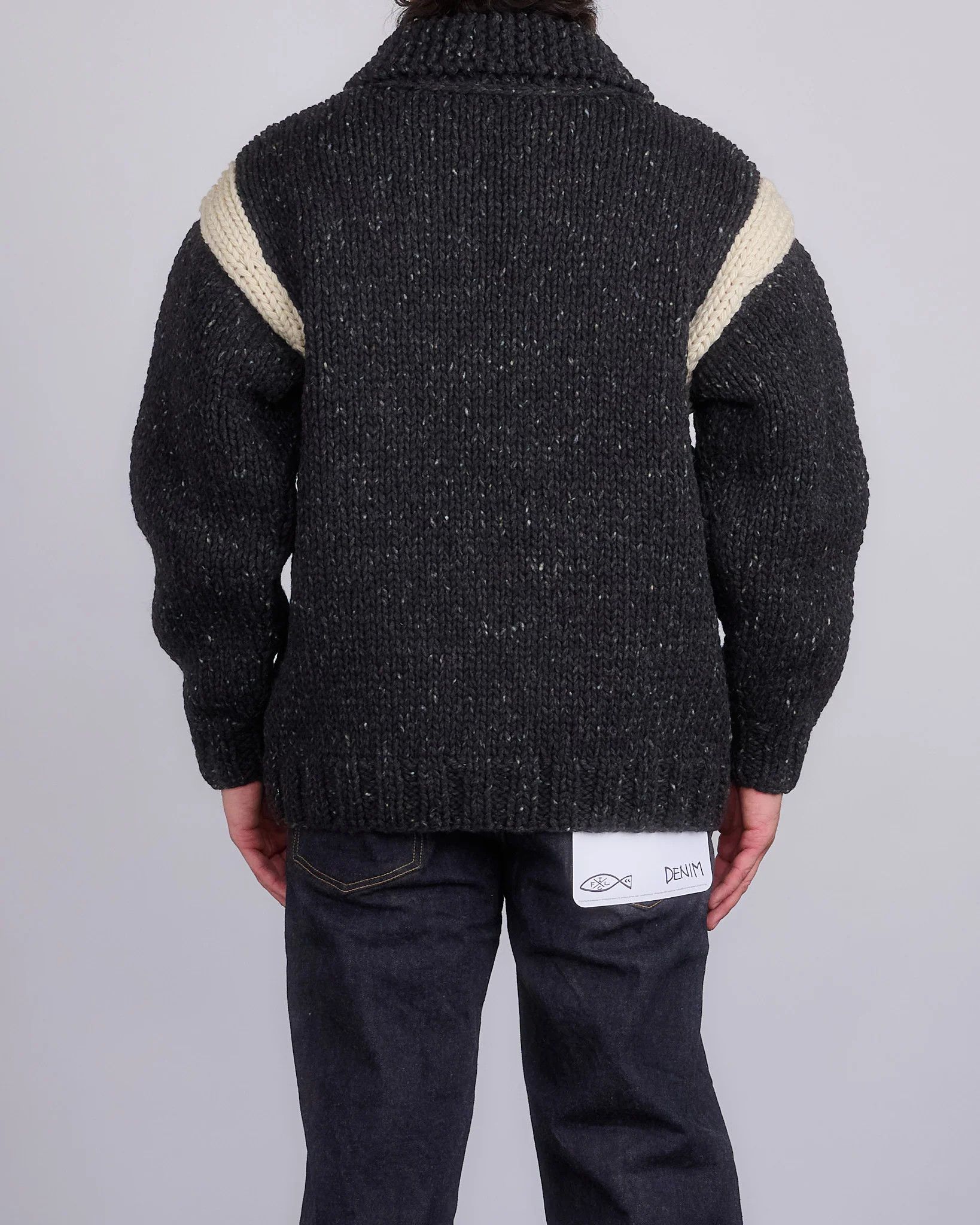 Visvim o1mle0725 Cowichan Hand Knit Cardigan in Black Size US M / EU 48-50 / 2 - 7 Thumbnail
