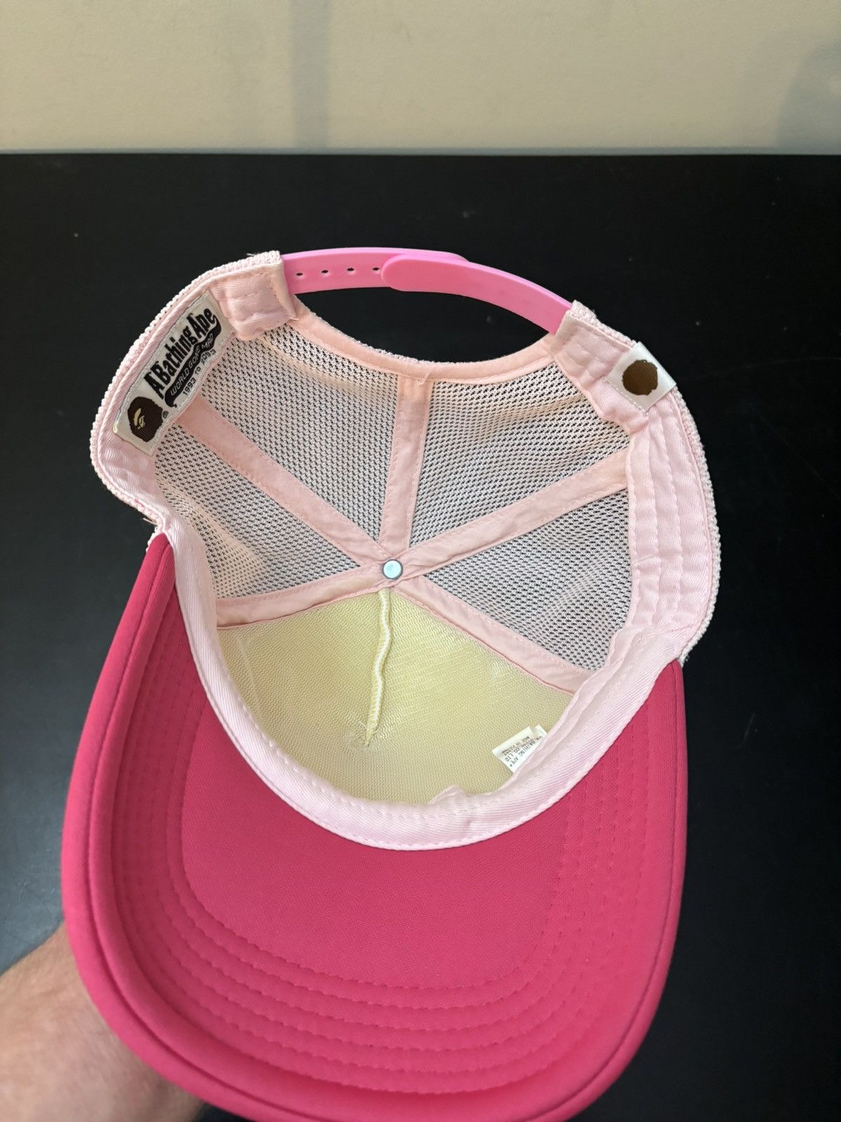 Bape A Bathing Ape Bape Sta Mesh Cap Hat Pink Size ONE SIZE - 4 Thumbnail