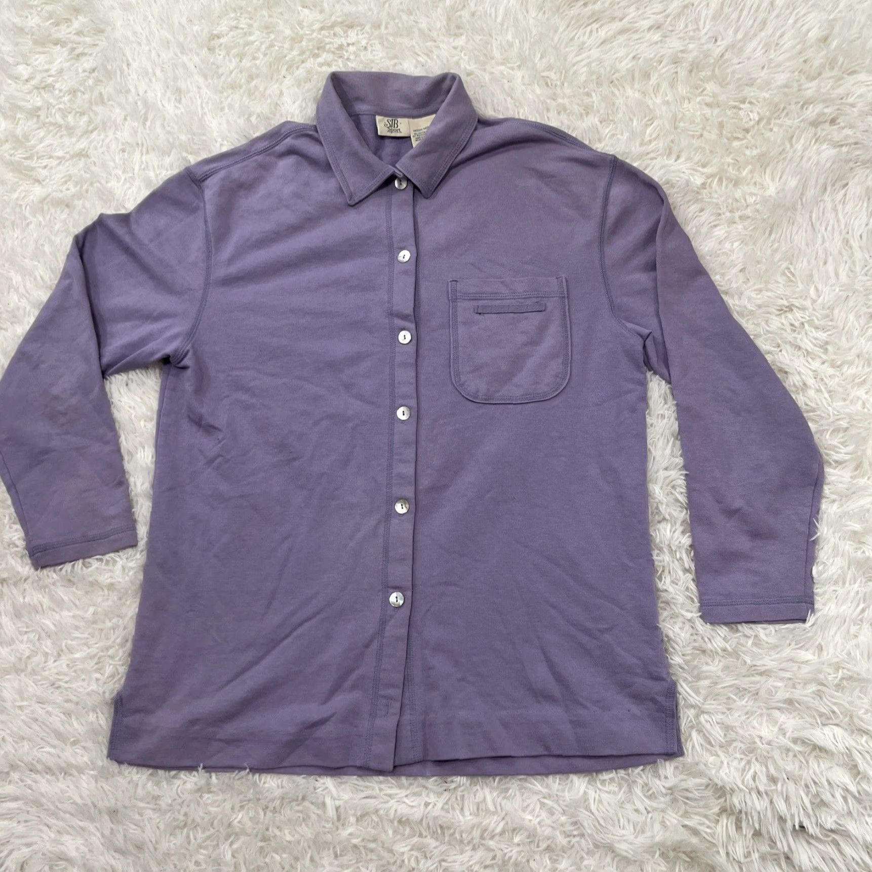 Vintage VINTAGE St. Johns Bay Womens M Button Knit Purple Lilac Soft Warm Adult L Size M / US 6-8 / IT 42-44 - 3 Thumbnail