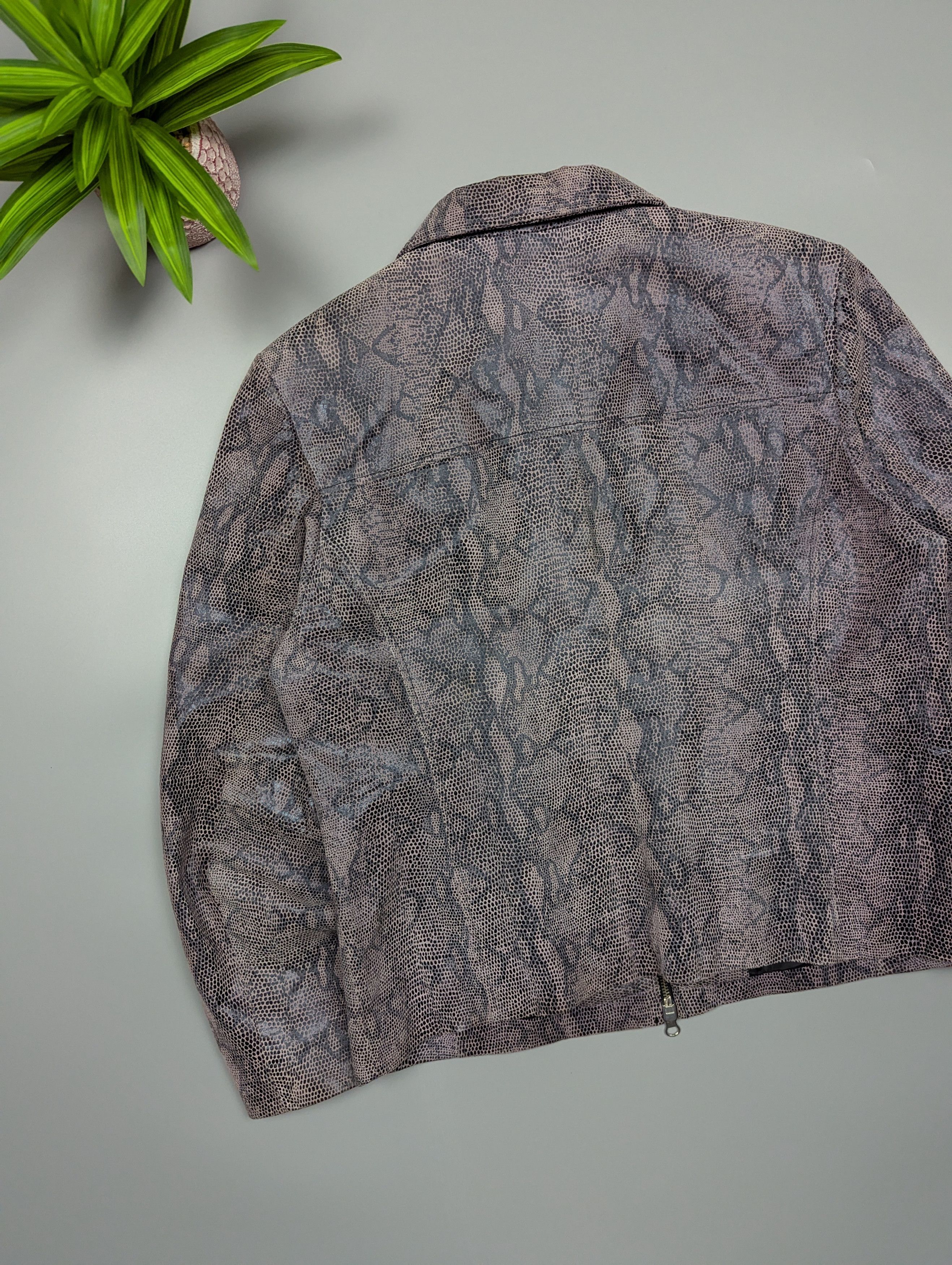 Genuine Leather Julia S Roma Vintage Snake Print Leather Jacket Women’s M/L Size L / US 10 / IT 46 - 10 Thumbnail