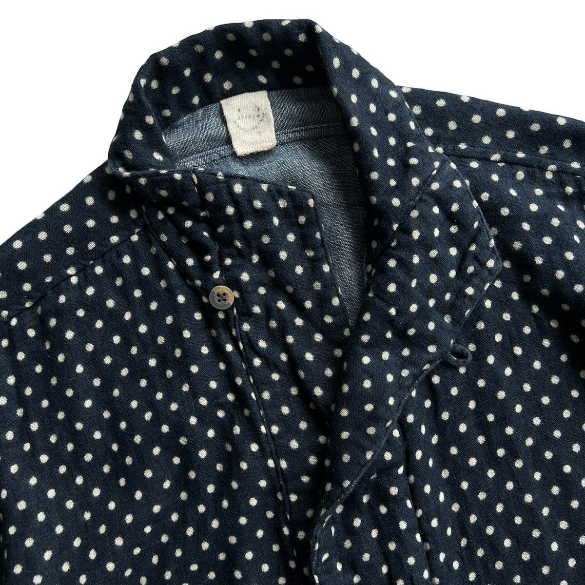 45rpm × Japanese Brand 45RPM POLKA-DOT INDIGO DRESS SHIRT Size M / US 6-8 / IT 42-44 - 3 Thumbnail