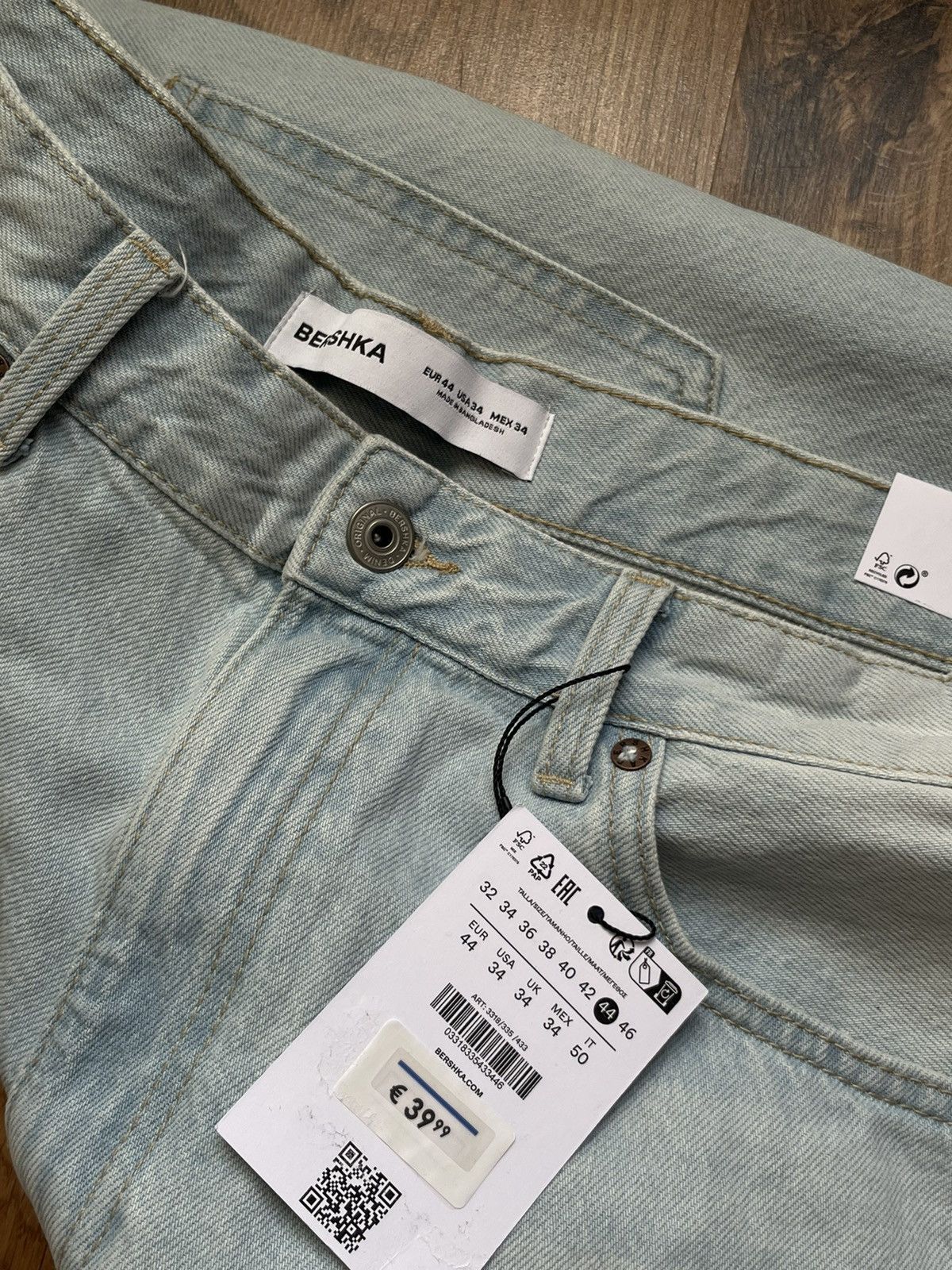 Denime × Designer Baggy jorts bershka Size US 34 / EU 50 - 4 Thumbnail