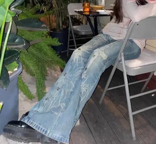 Designer × Japanese Brand Washed old flared jeans Size 27" / US 4 / IT 40 - 4 Thumbnail