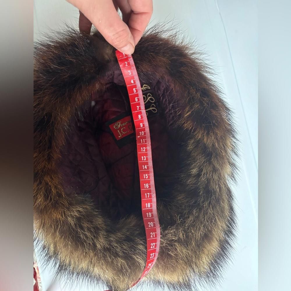 Designer Vintage real Fur Brown Hat Size ONE SIZE - 2 Thumbnail