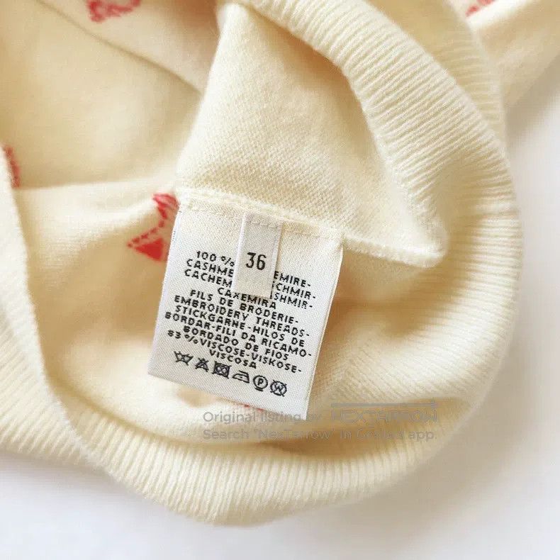 Hermes Hermes Cashmere Embroidered Beige Sweater White Size XS / US 0-2 / IT 36-38 - 6 Thumbnail