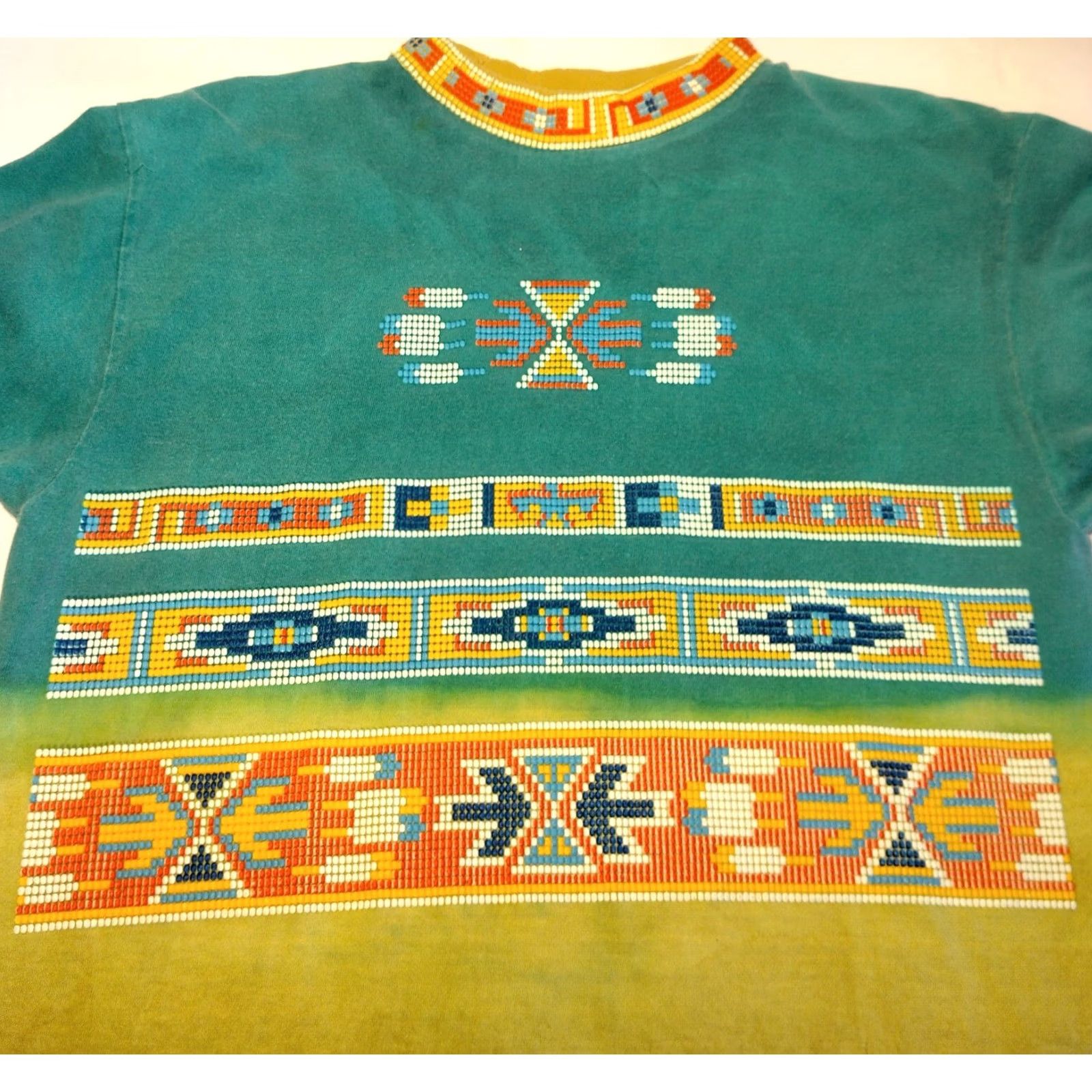 Native VINTAGE Tie-Dye Shirt M Native Graphic Puffy Graphic Tribal Size US M / EU 48-50 / 2 - 2 Thumbnail