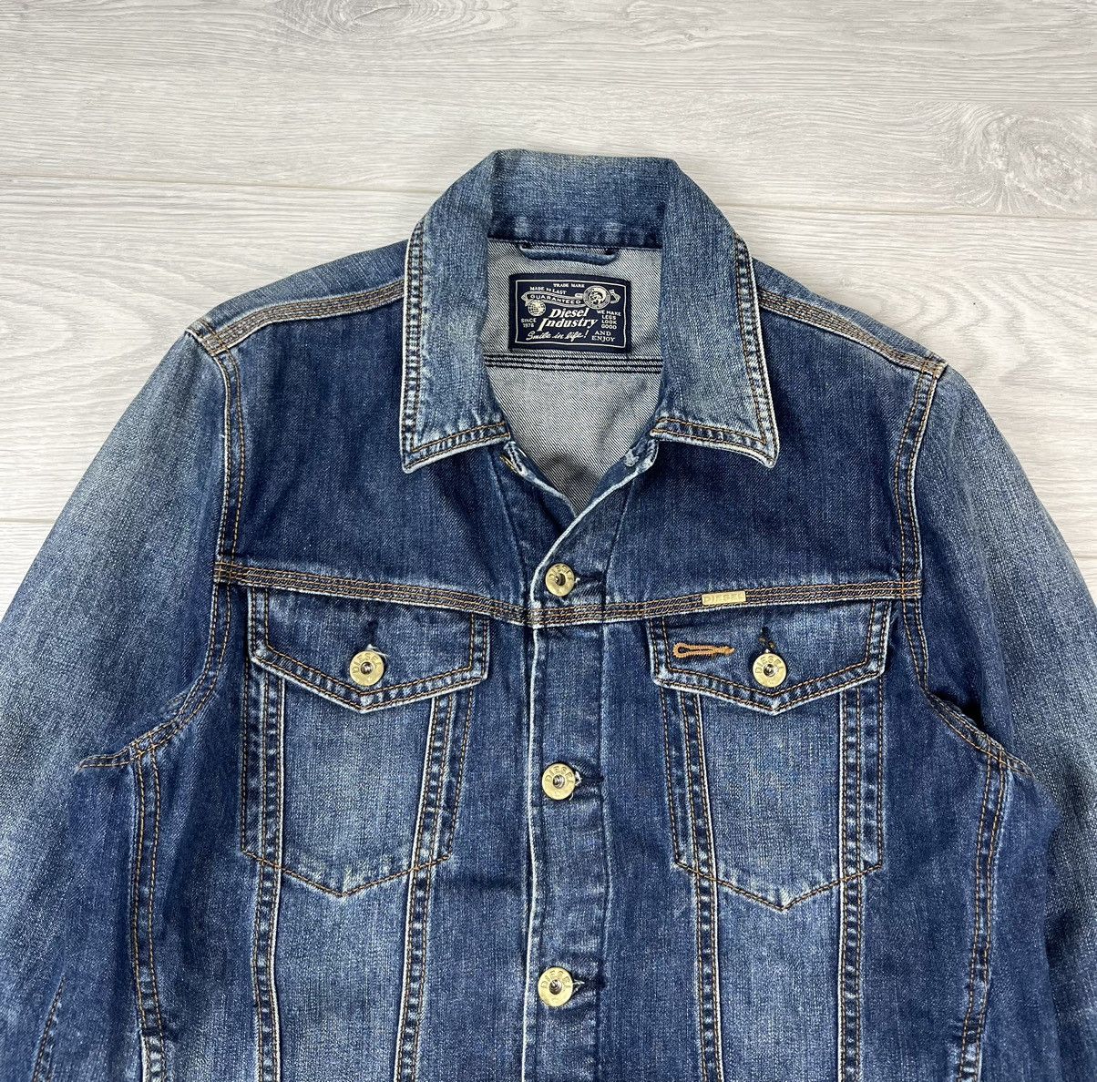 Diesel × Vintage Diesel Vintage Y2K Denim Blue Trucker Jacket Size US M / EU 48-50 / 2 - 4 Thumbnail