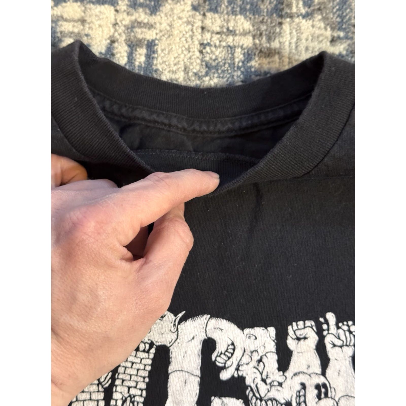 CLOSED VINTAGE Twitching Tongues T-Shirt Long Sleeve M Black Cotton Logo 2010s Band Metal Punk Hardcore Metalcore Double-Sided Mens Shirt Size US M / EU 48-50 / 2 - 7 Thumbnail