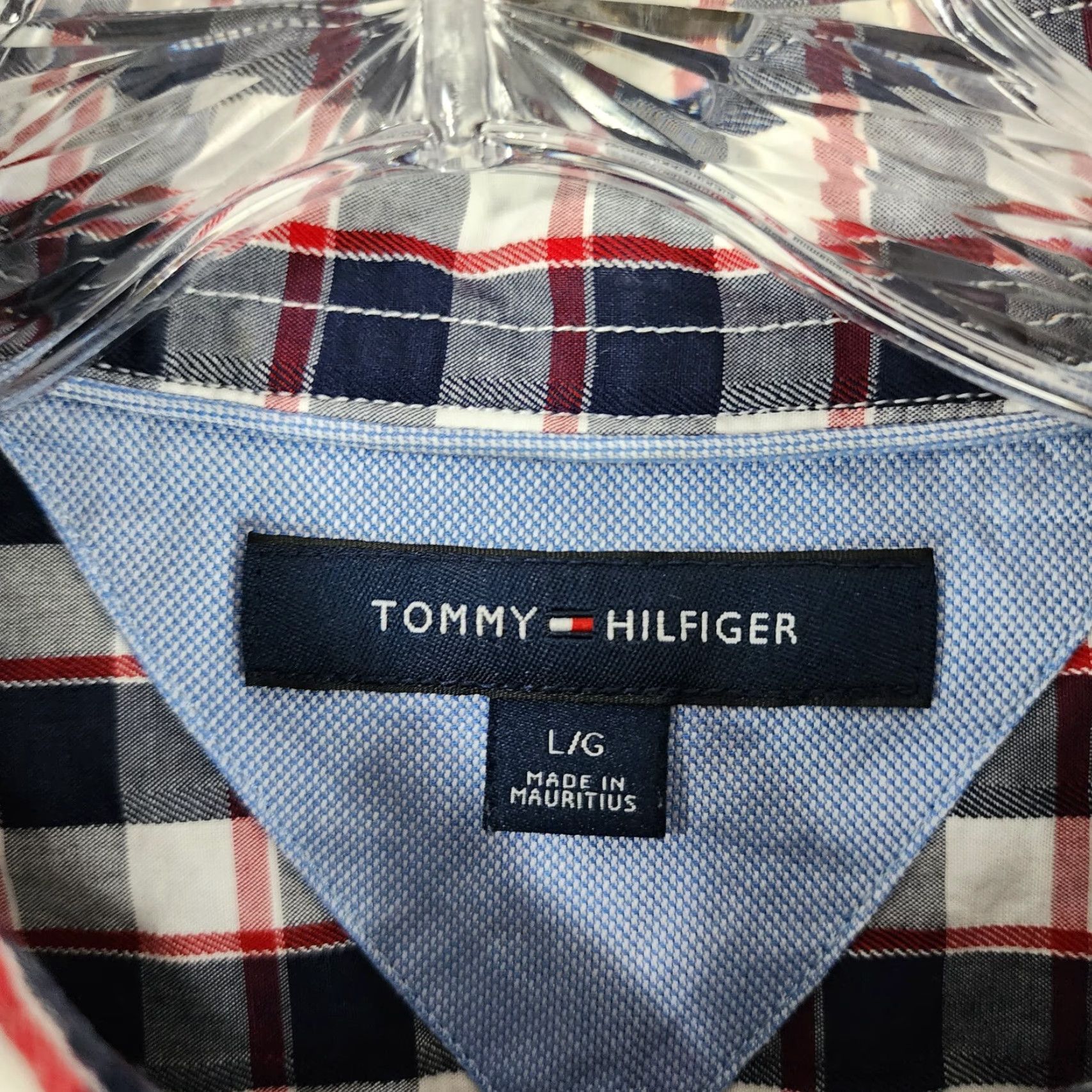 Tommy Hilfiger TOMMY HILFIGER Button-Up Shirt Mens Plaid Long Sleeve Size L Multicolor Blue Red Patterned Shirt Mens BMI Size US L / EU 52-54 / 3 - 4 Thumbnail