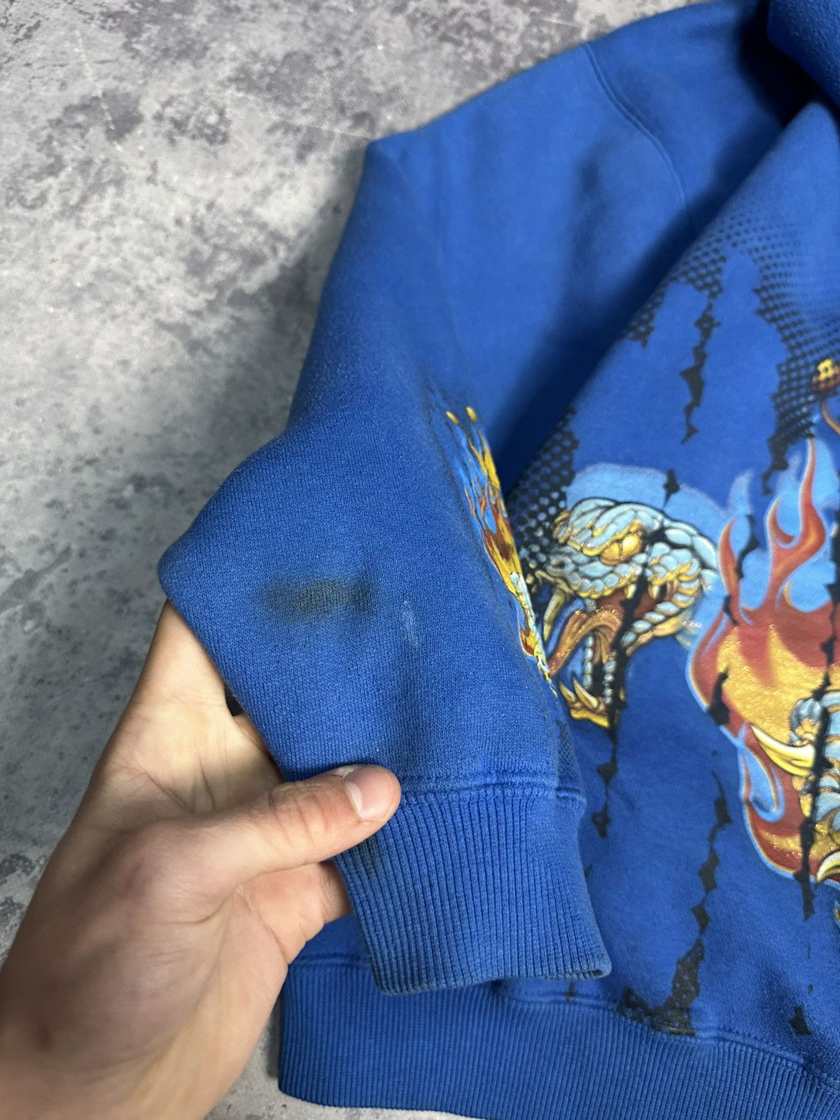 JNCO Vintage Y2K JNCO jeans crown blue hoodie sweatshirt Size US XL / EU 56 / 4 - 14 Thumbnail
