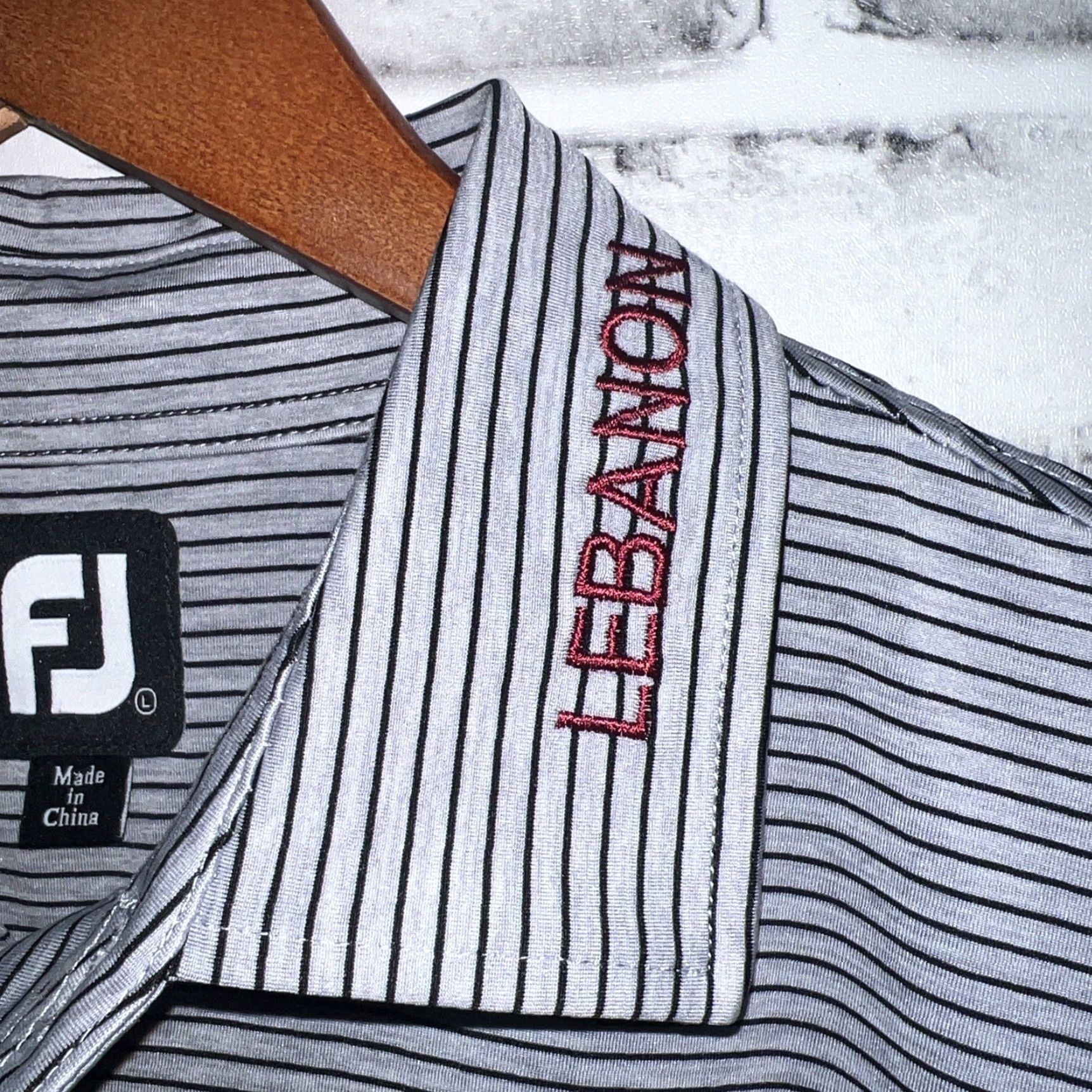 Footjoy FootJoy Polo Shirt Striped Gray Mens Size L Size US L / EU 52-54 / 3 - 4 Thumbnail