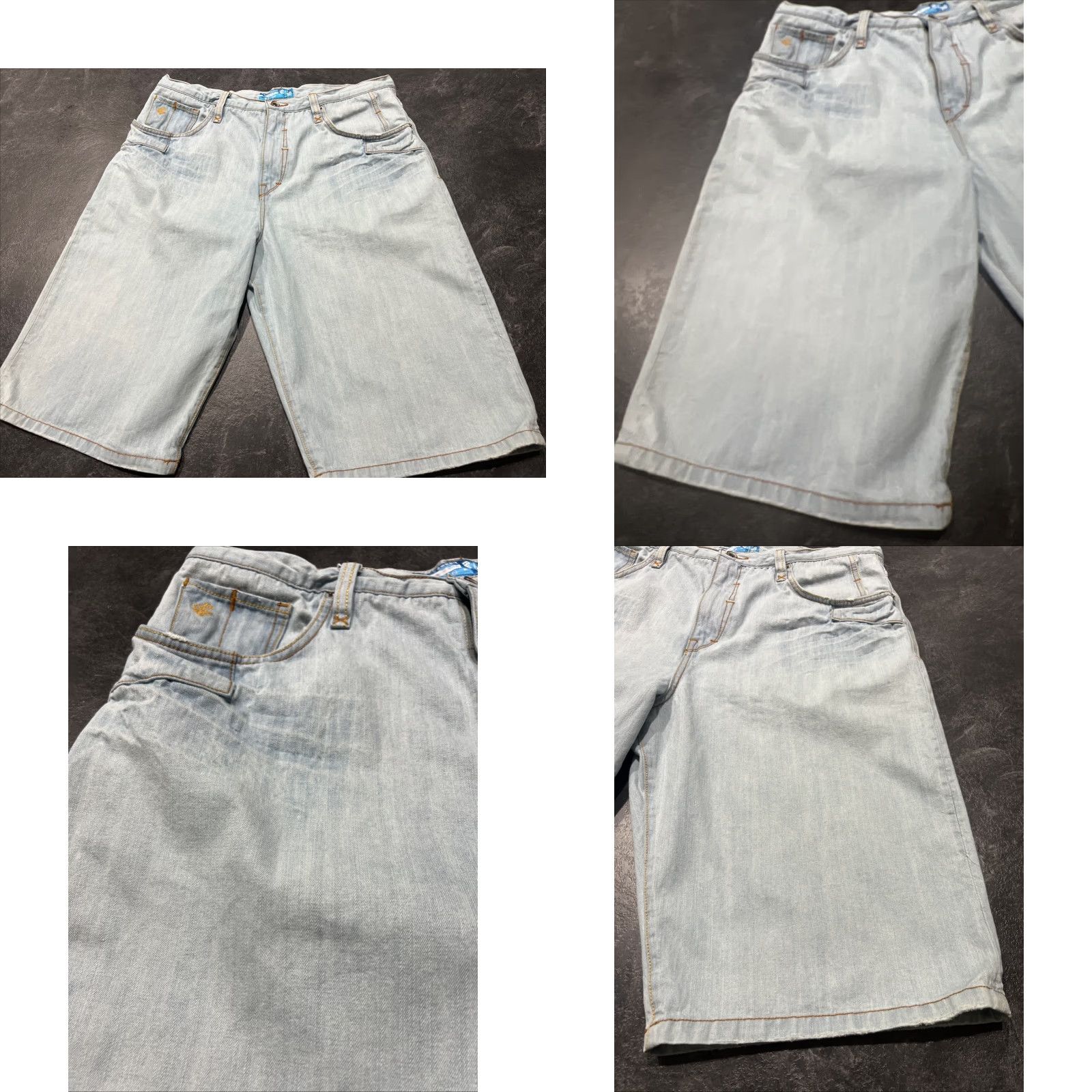 Rocawear VINTAGE Rocawear Bermuda Shorts Mens 38 Light Denim Baggy 90s Grunge Blue Cotton Polyester Embroidered Casual Mens Size US 38 / EU 54 - 9 Thumbnail