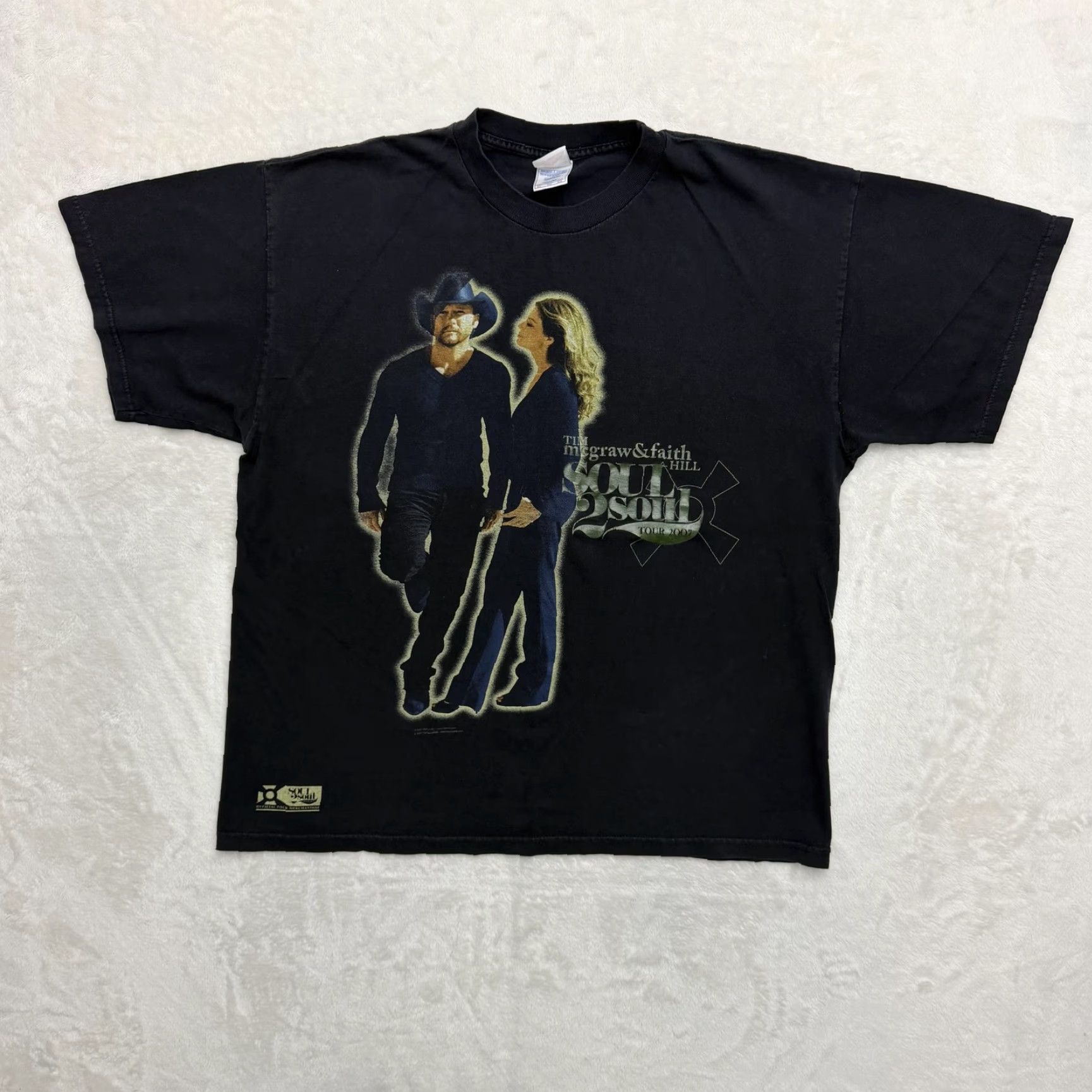 Vintage VINTAGE Tim McGraw Faith Hill Soul2Soul Tour 2007 Shirt Mens XL Black Country Music Tee Size US XL / EU 56 / 4 - 2 Thumbnail