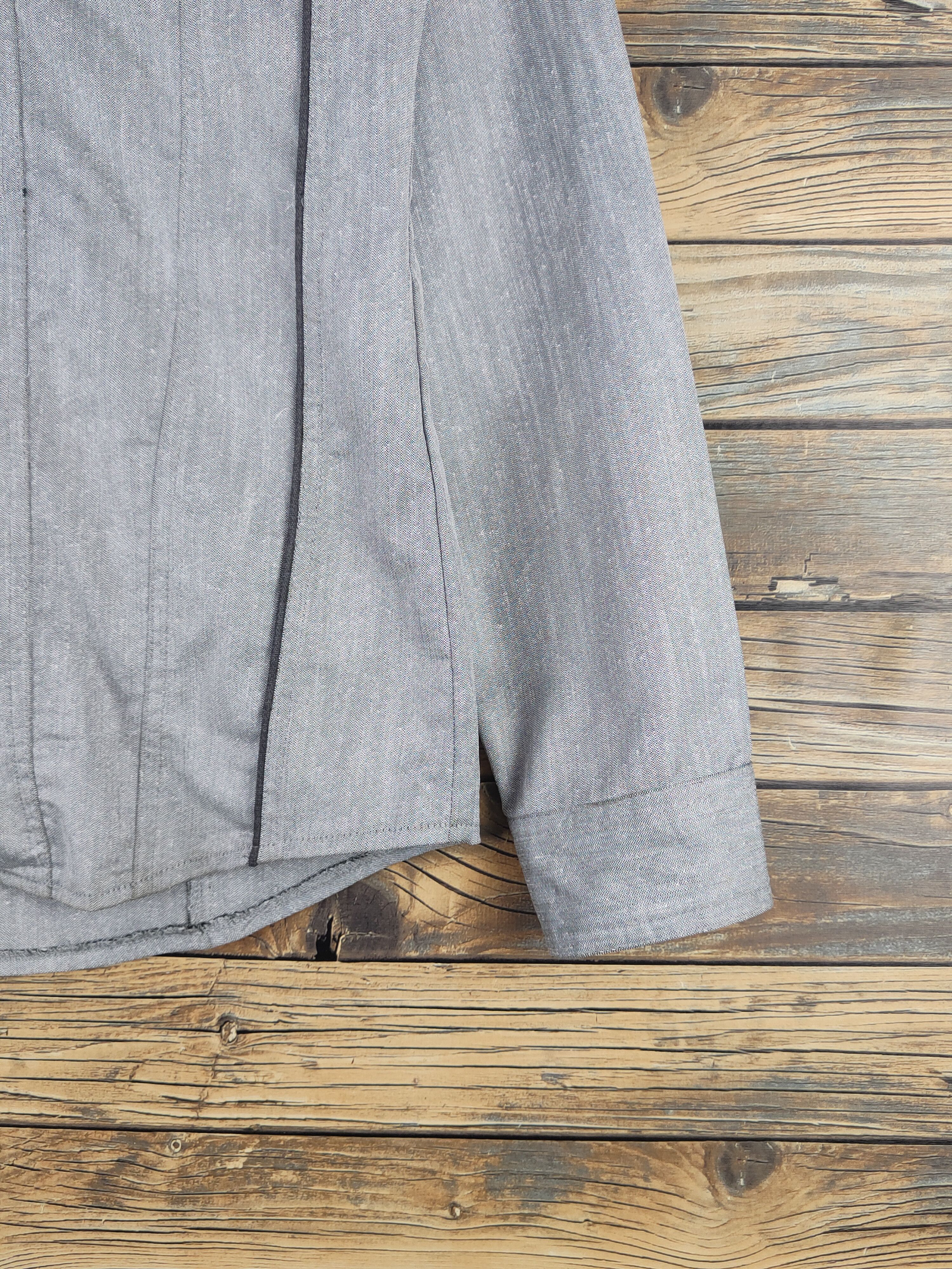 semanticdesign Semantic Design Gray Black Hoodie Button Up Shirts #W2251 Size US L / EU 52-54 / 3 - 6 Thumbnail