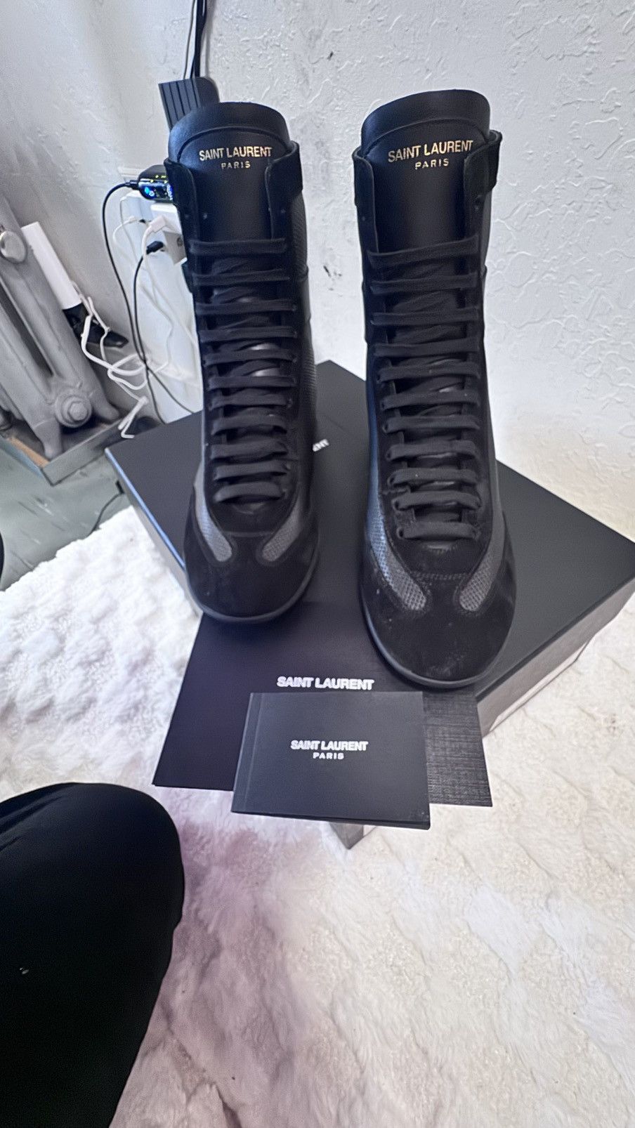 Saint Laurent Paris Brand new Saint Laurent Paris Men’s Hightop Sneaker Size 40 Size US 8 / EU 41 - 10 Thumbnail