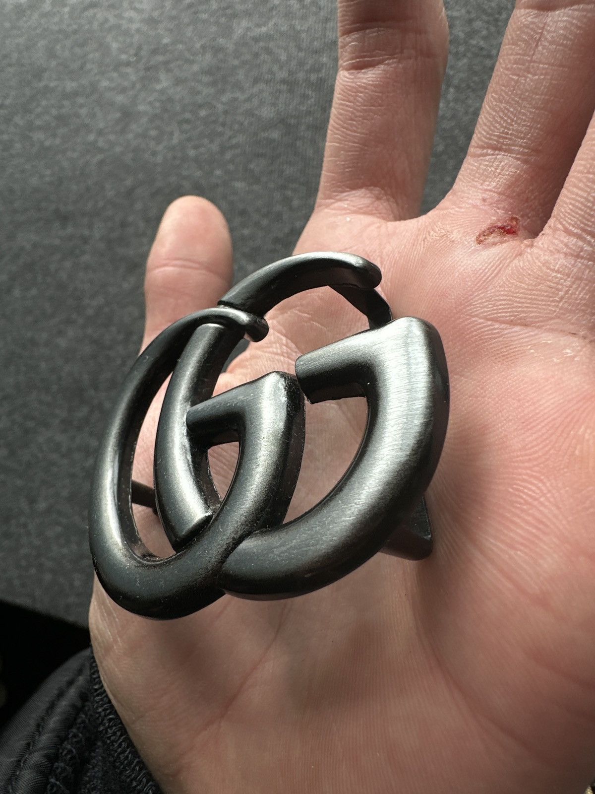 Other RARE🚨 BIG GG DOUBLE G MEN BUCKLE SILVER LOGO ONLY BUCKLE Size ONE SIZE - 3 Thumbnail