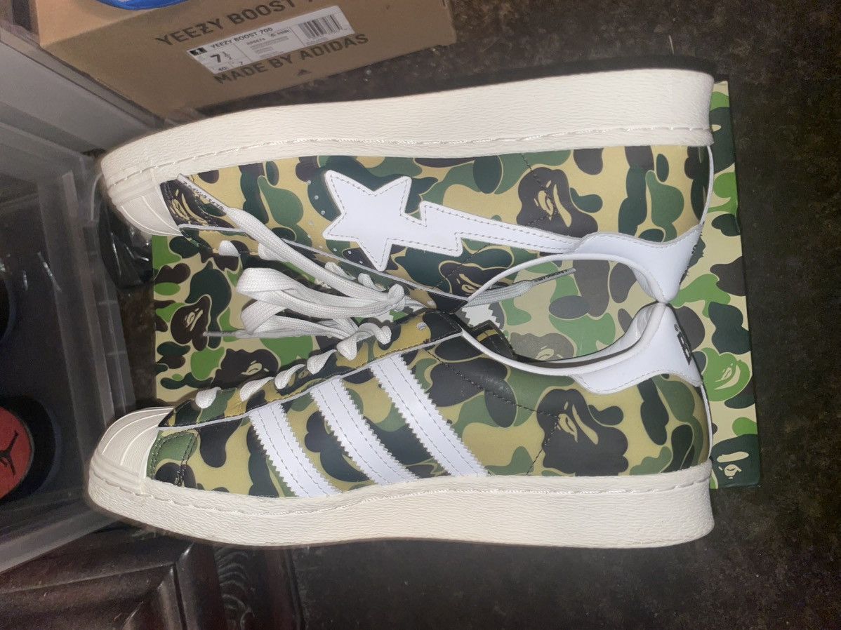 adidas gazelle silver green womens Preowned Adidas Superstar Bape ABC Camo Green Sz 11.5M/13W  Music City  Vintage