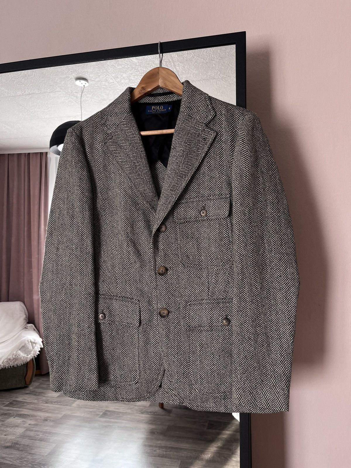 Polo Ralph Lauren Polo Ralph Lauren Herringbone Linen/Silk/Wool Blazer Size M / US 6-8 / IT 42-44 - 1 Thumbnail