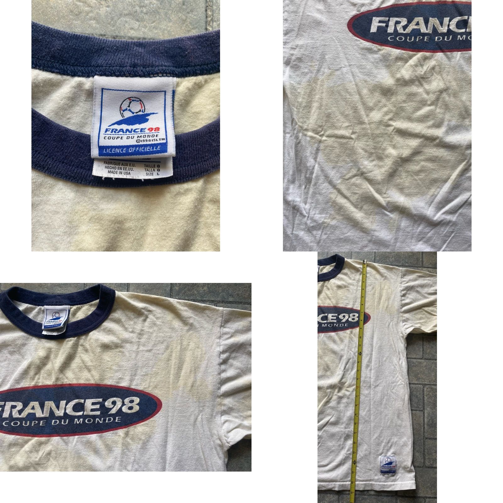 Adidas VINTAGE Adidas France 98 T Shirt Men’s L Coupe Du Monde Made In USA Shirt Mens L White 90s Sports Football Mens Size US L / EU 52-54 / 3 - 8 Thumbnail