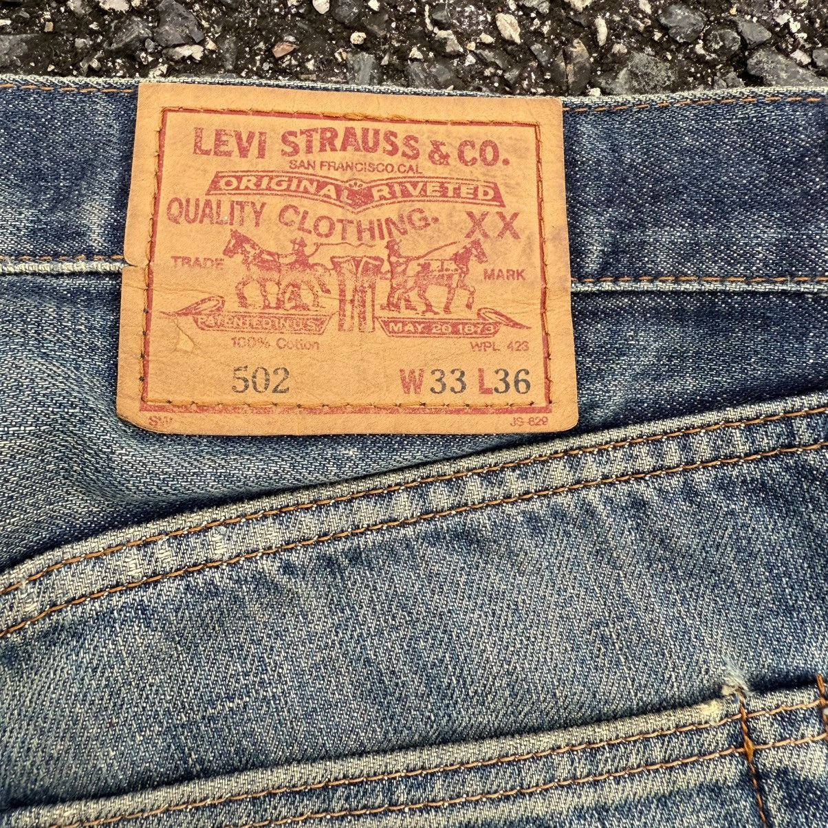 Levi's Vintage Clothing VINTAGE LEVI'S 502 97' BIG E RUSTY SELVEGE RIPPEP JEAN DENIM Size US 33 - 14 Thumbnail