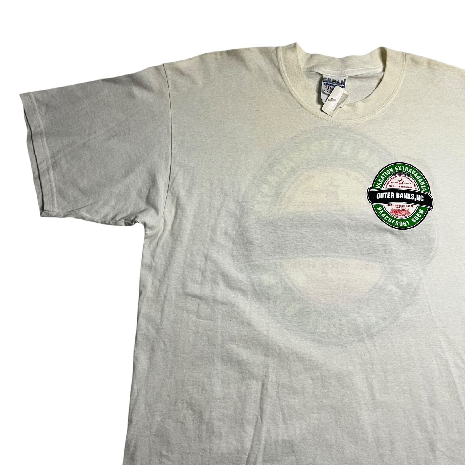 Gildan × Vintage Y2K Outer Banks Beach Front Brew beer tee (XL) DS NWT Size US XL / EU 56 / 4 - 4 Thumbnail