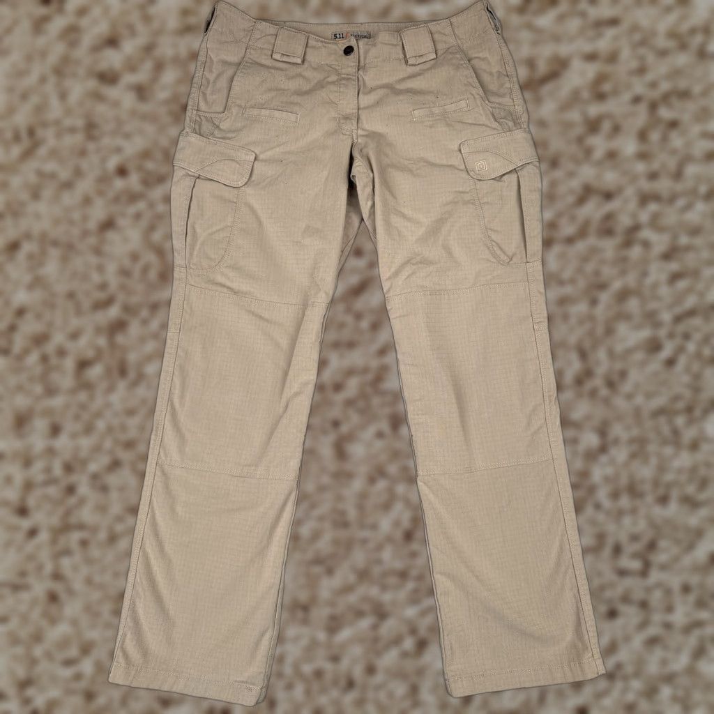 Vintage 5.11 Tactical Pants Women 14 Khaki Cargo Ripstop Work Utility Outdoor Hike 34x31 Pants Womens Mens Girls Size 36" / US 14 / IT 50 - 1 Thumbnail